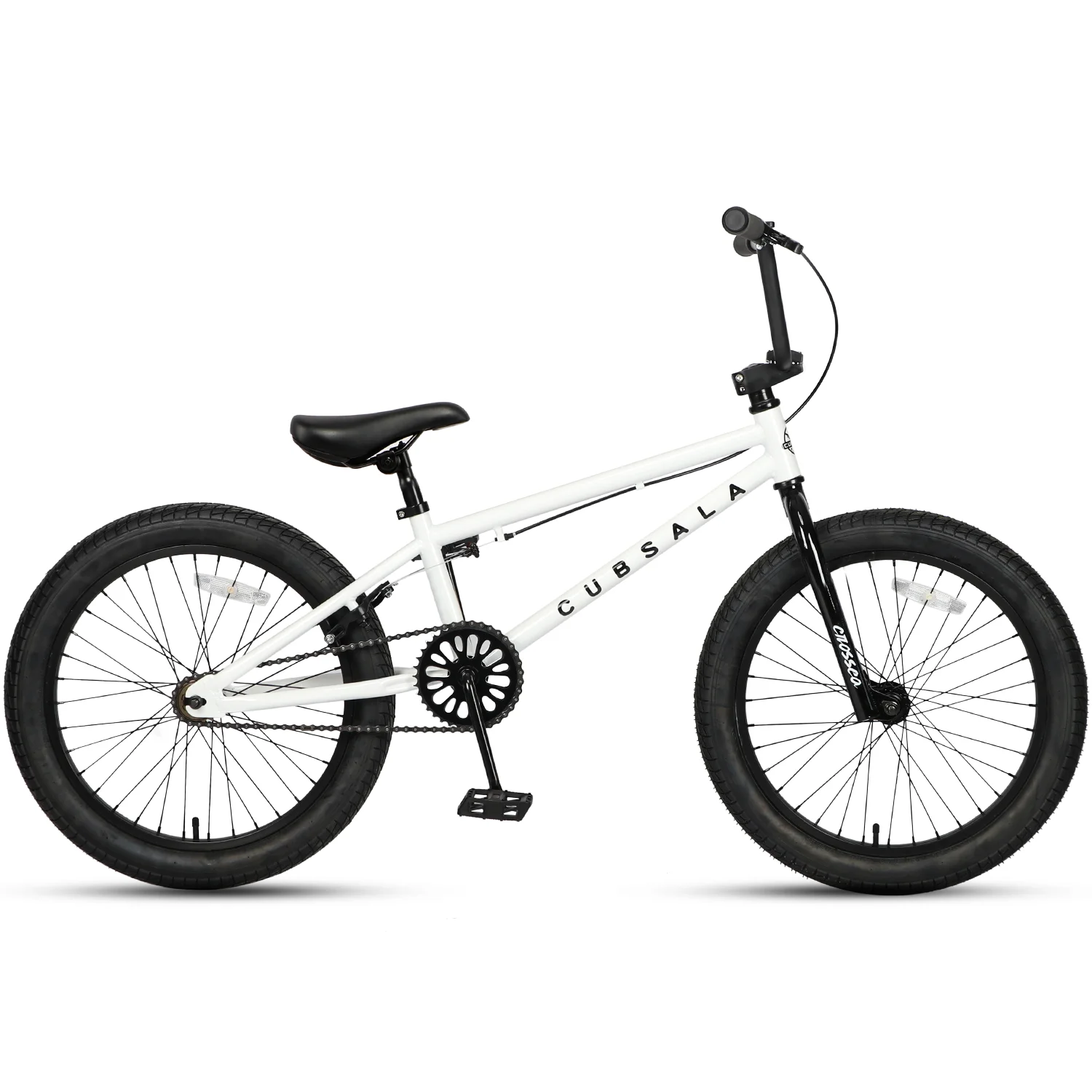 cubsala 20 in Freestyle BMX Kids Bike for Age 6-14 Years Old Boys Girls , Black & Green