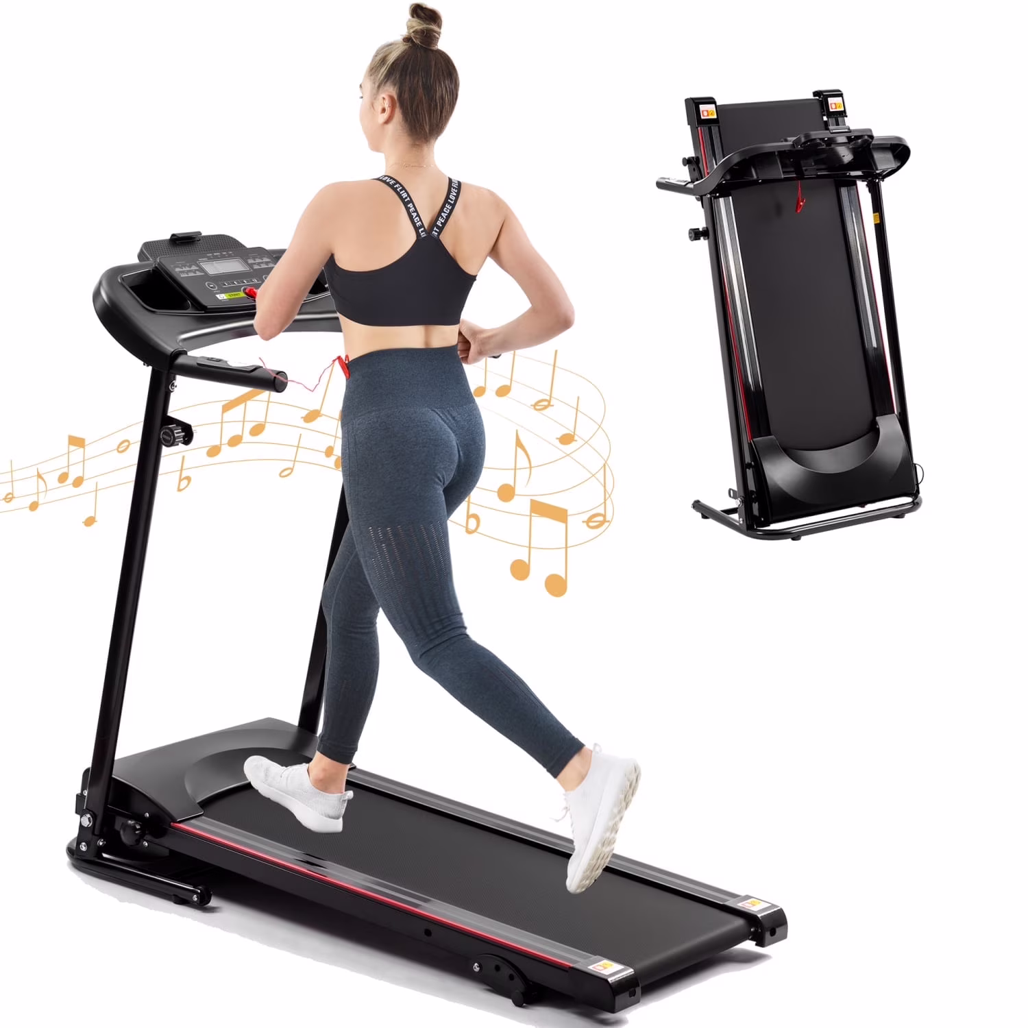 2.5HP Folding Treadmill with Incline, Electric Folding Treadmill for Walking Treadmill Machine 5
