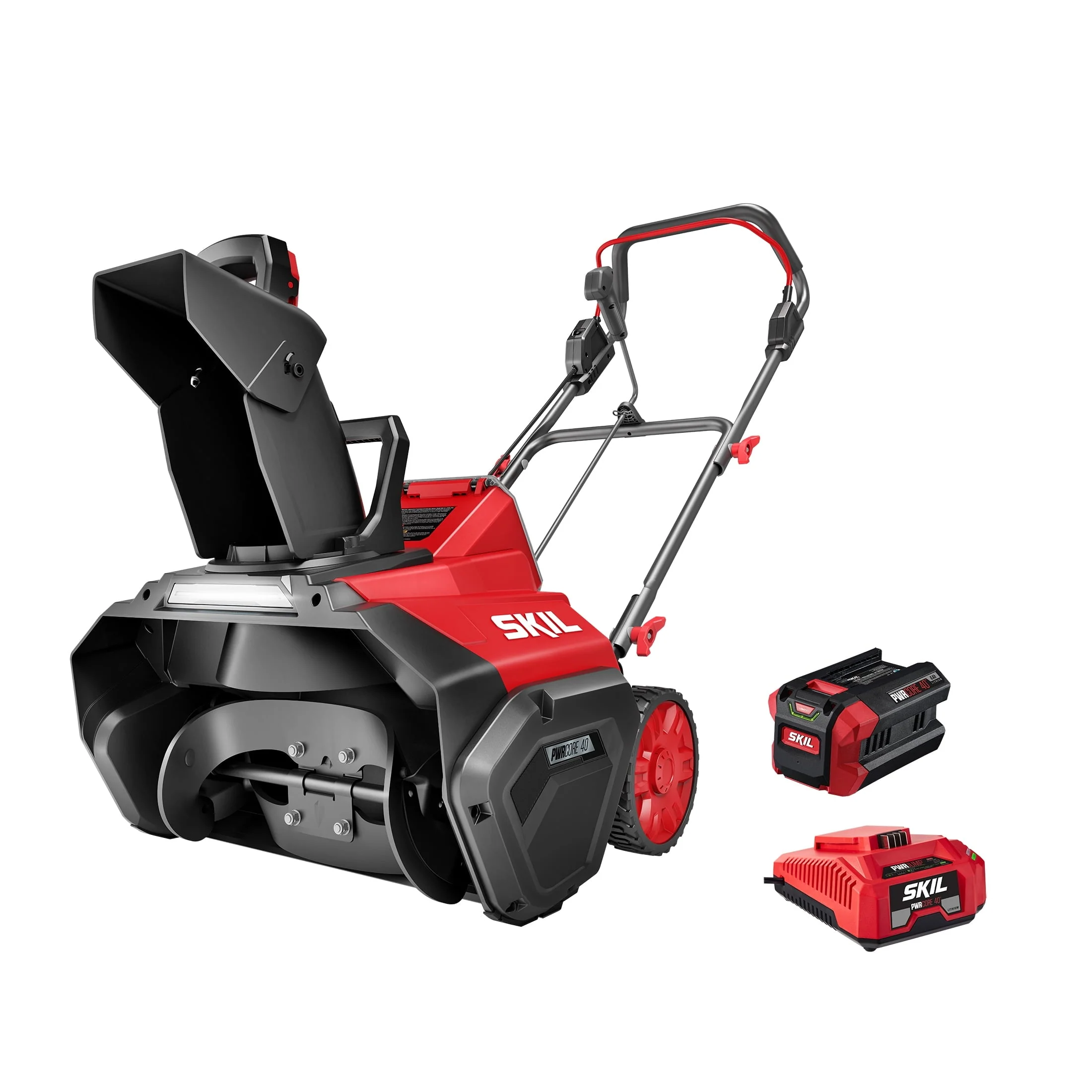 SKIL SB2001C-10 40V Brushless 20'' Single-Stage Snow Blower Kit w/6.0Ah Battery & Charger