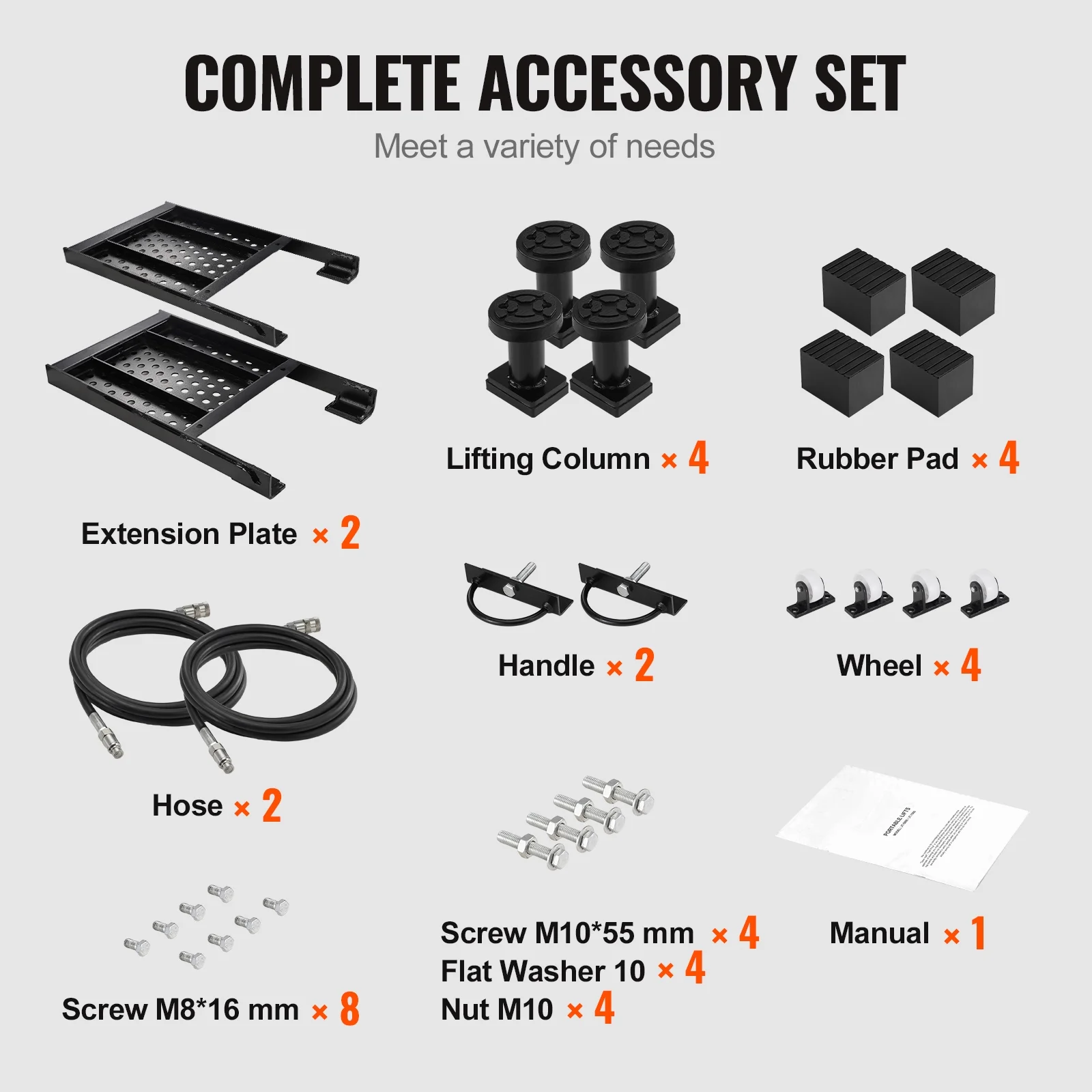 SKYSHALO, Durable Q235B Carbon Steel, Adjustable Height, Mobile Lifting Jack
