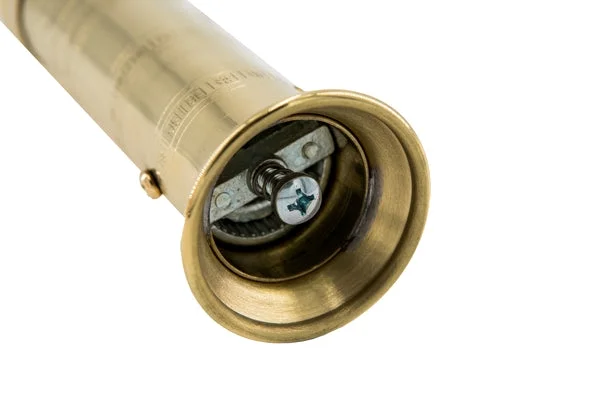 Alexander Home Greek Pepper Mill, 8 Inch Tall, Manual Grinder, Brass