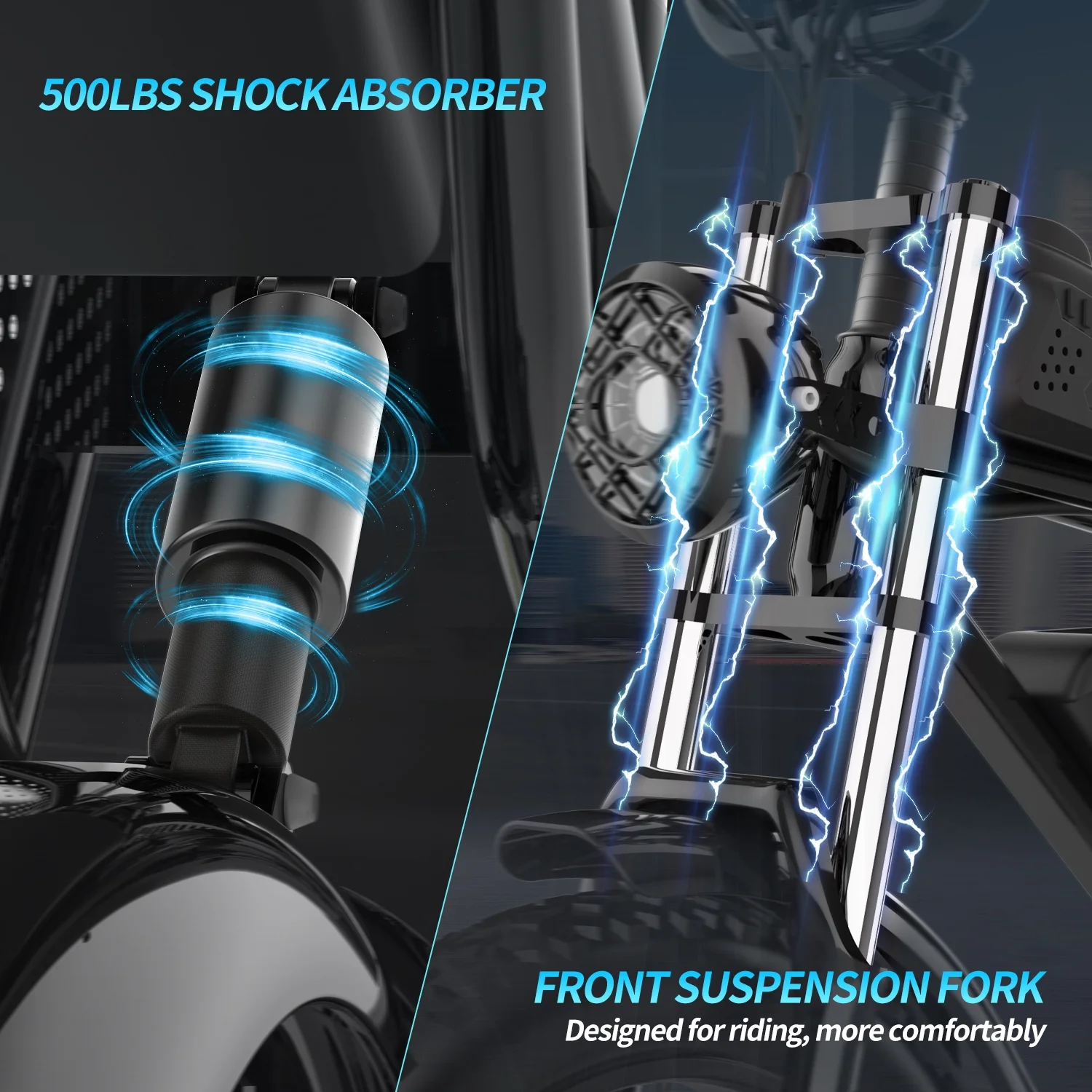 Ridstar Electric Bike for Adults Q20,1200W 30MPH,48V 15.6Ah Electric Bicycle,7 Speed Full Suspension Mountain Bike UL2849