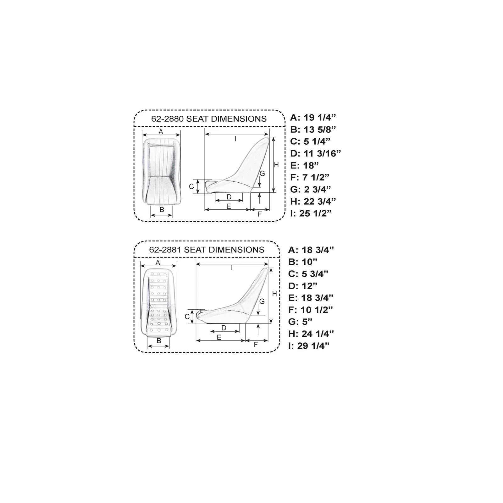 EMPI 62-2880-0 Low Back Roadster Style Seat, Black