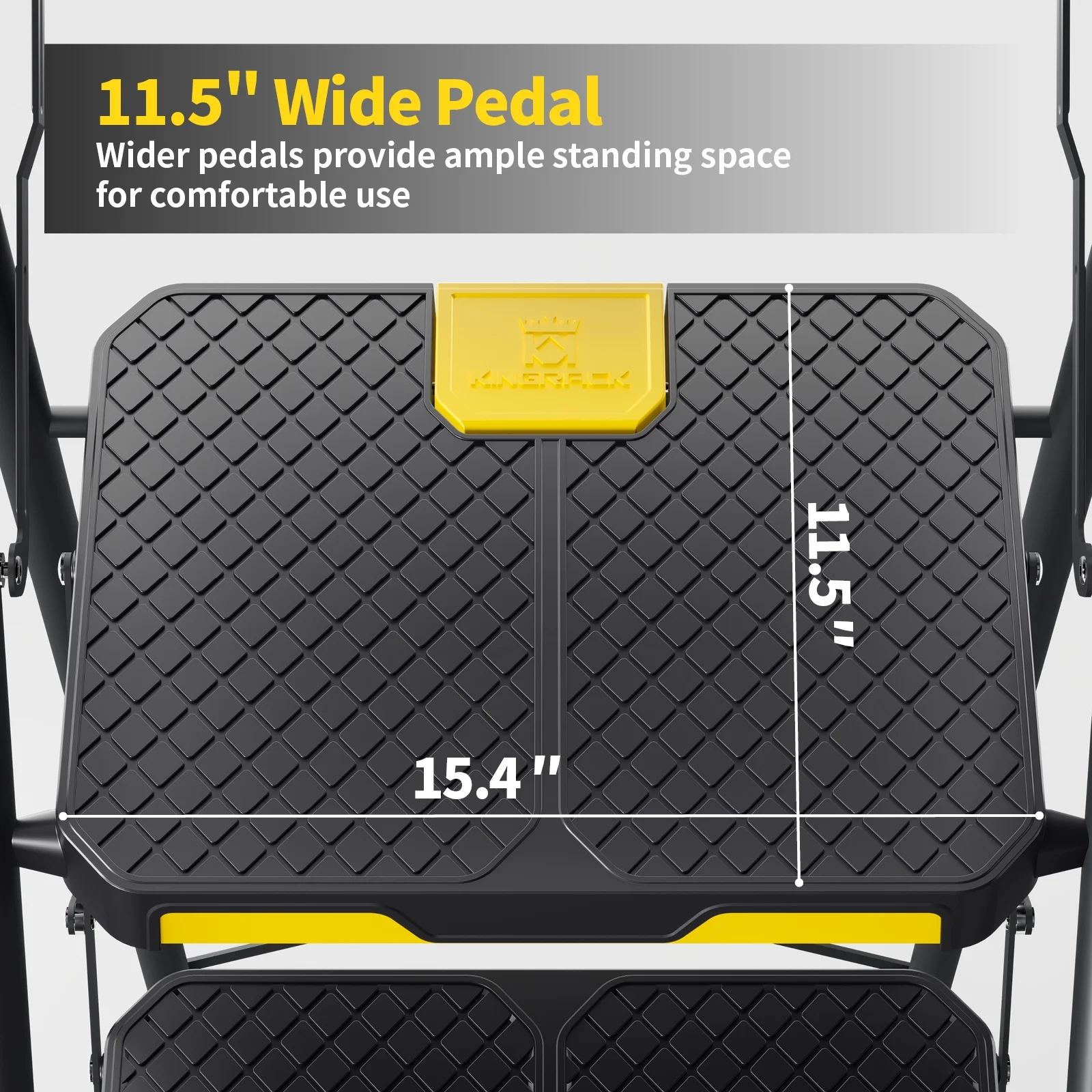 KK KINGRACK 6 Step Ladder, Metal Ladder with Tool Platform&Handrails, 800 lbs Capacity, Black