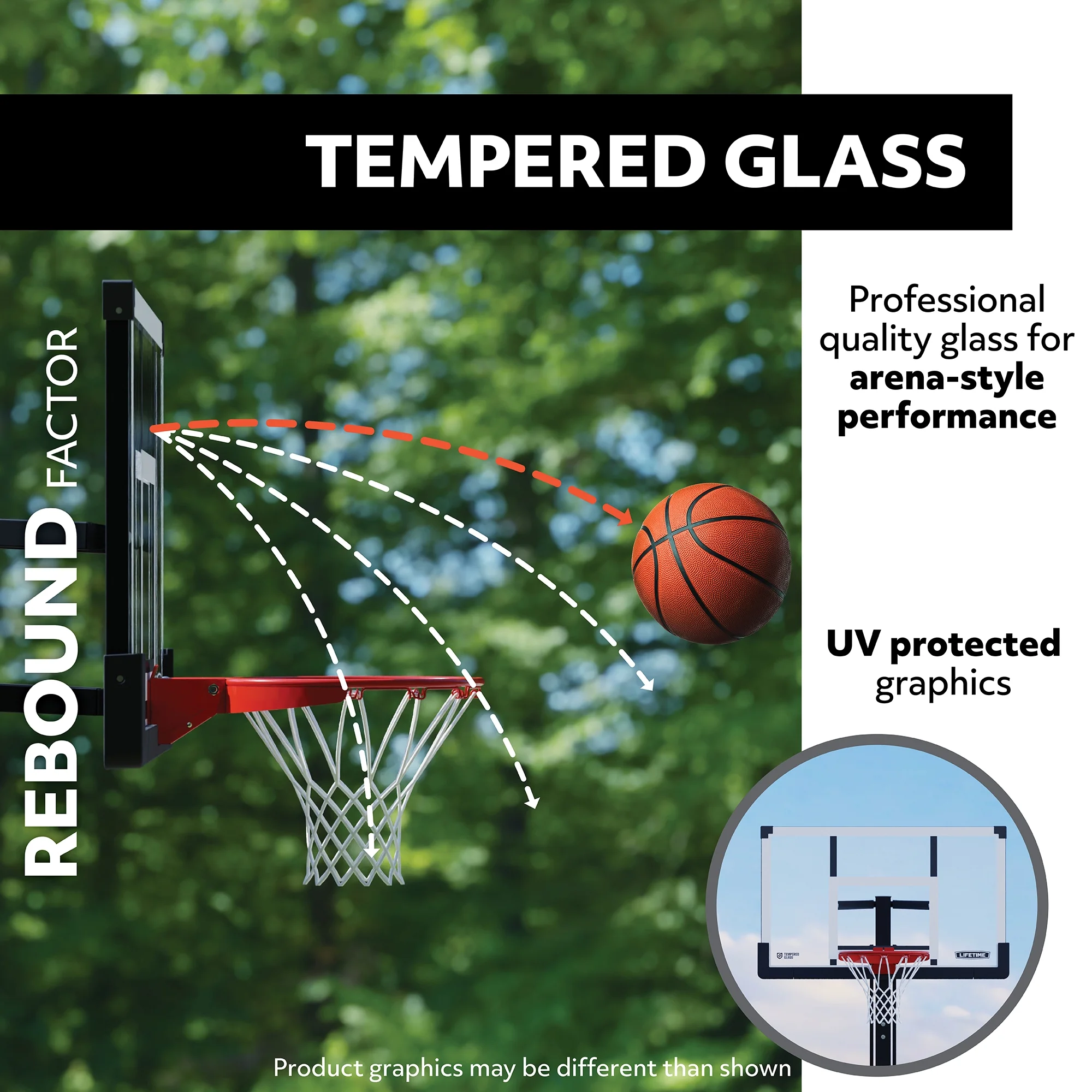 Lifetime 72-Inch Mammoth Bolt Down Basketball Hoop with Mammoth Lift Adjustment & Spring Flex Rim - Model 90964-Outdoor Play