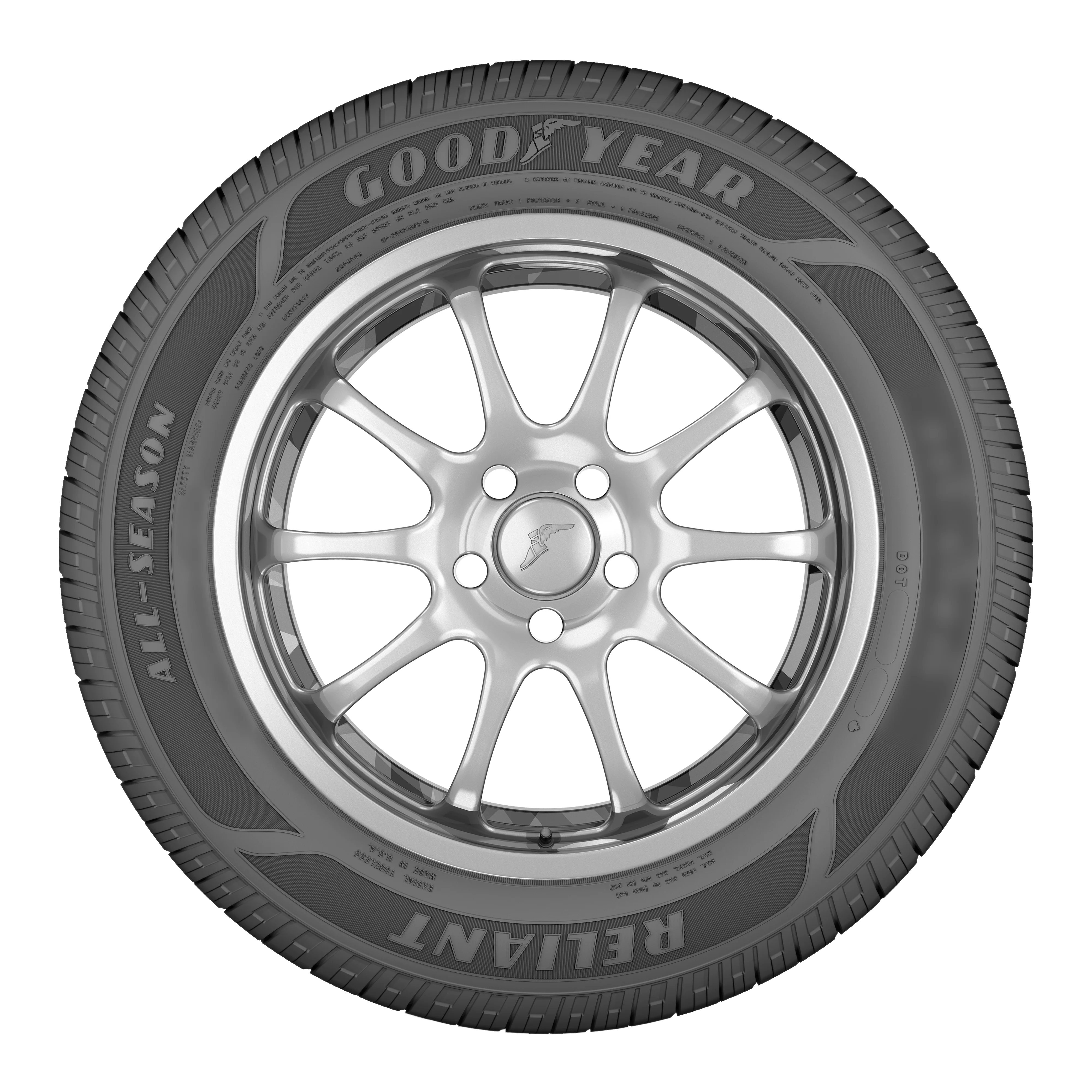 Goodyear Reliant All-Season 185/65R15 88H All-Season Tire Fits: 2017 Hyundai Accent LE, 2013-14 Honda Fit EV