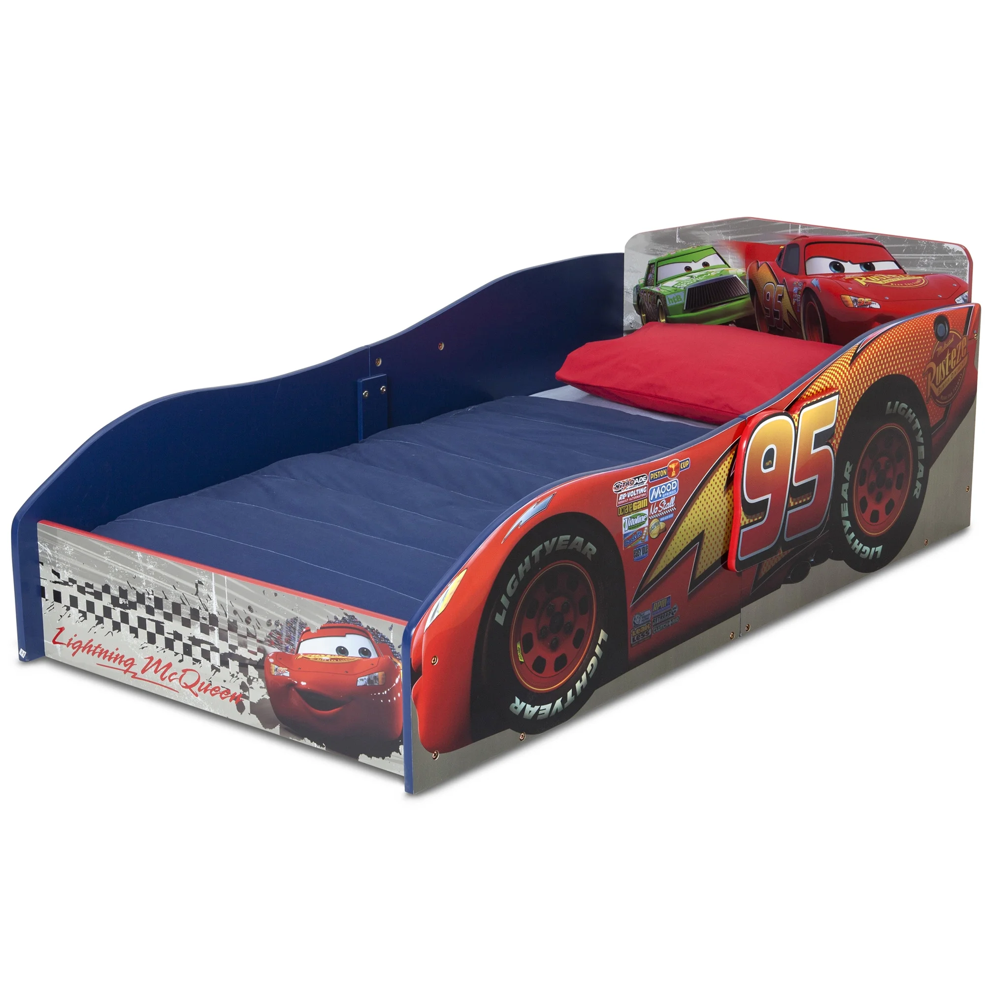 Disney/Pixar Cars Wooden Toddler Bed by Delta Children, Greenguard Gold Certified, Red