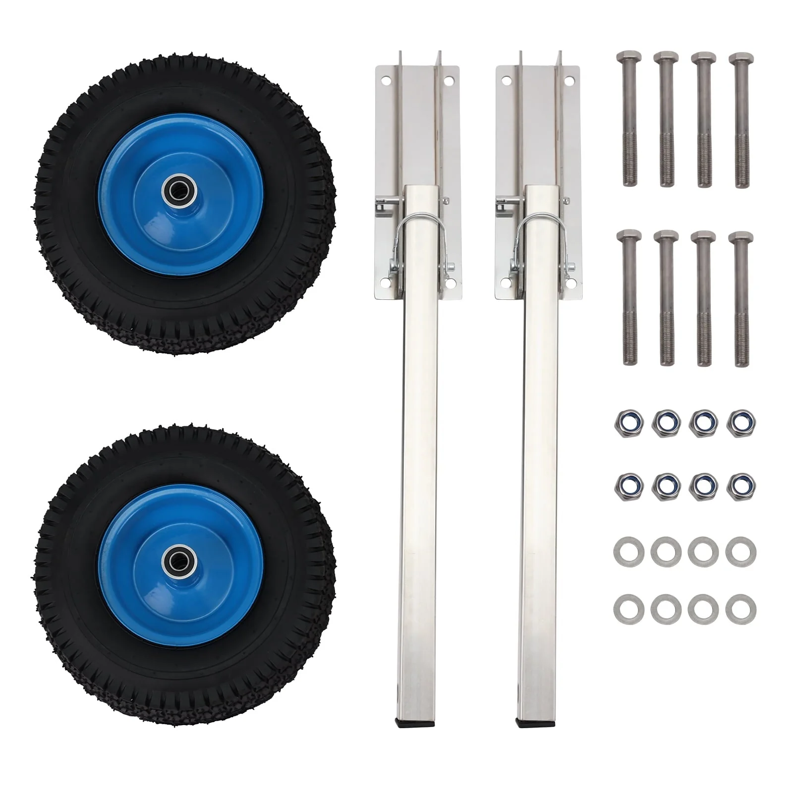 Wheels 600LBS Boat Boat Transom Launching Wheel with 12 Inch Wheels Set for Inflatable Boat & Aluminum Boat