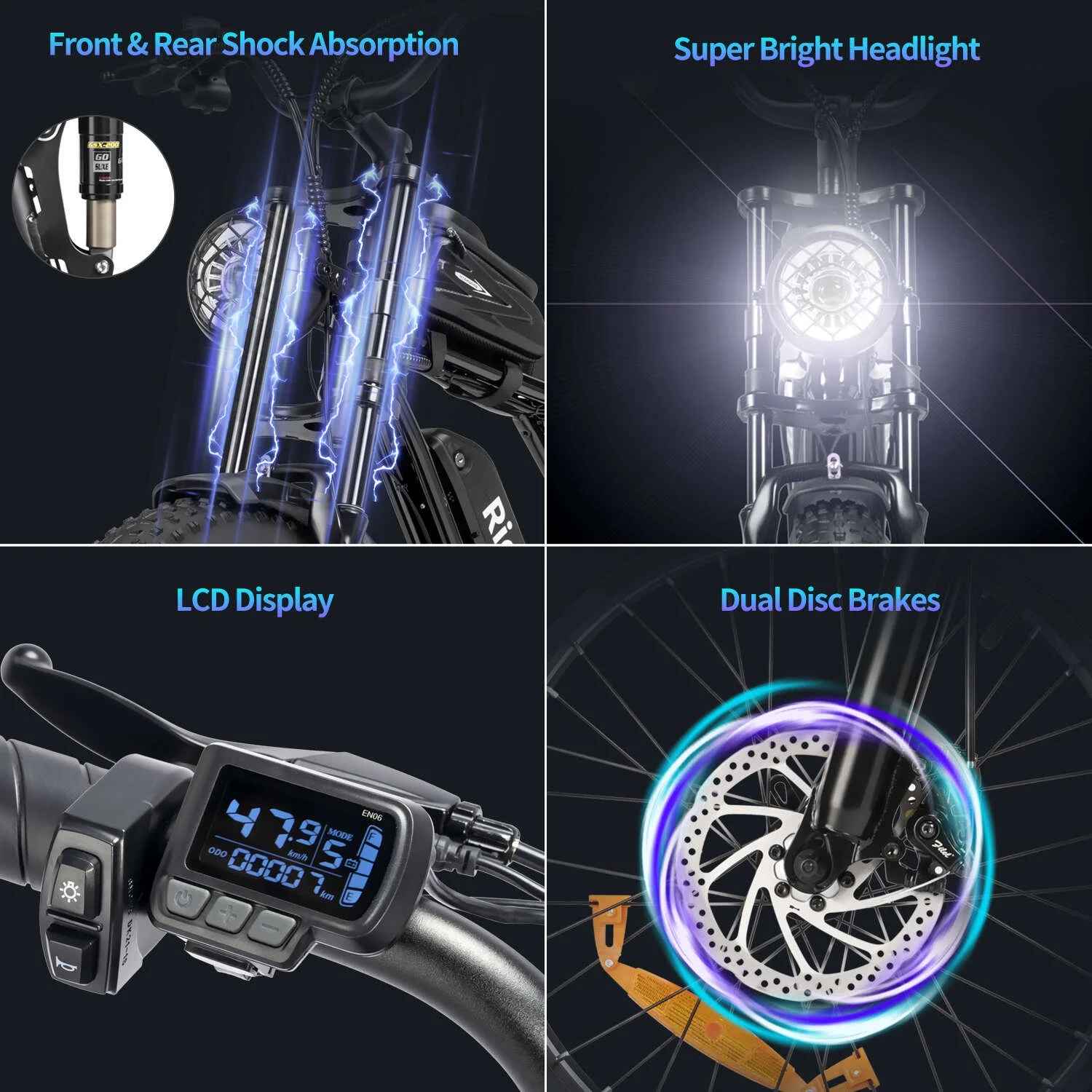 Ridstar 1500W Electric Bike for Adults,33MPH 48V 20Ah Electric Bicycle ,20