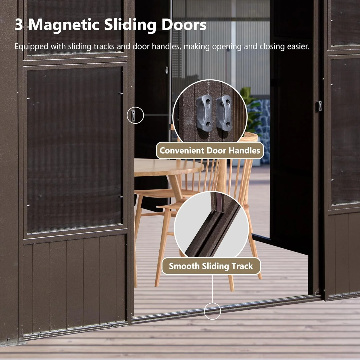 Domi Outdoor Living 10' x 12' Hardtop Lean-to Gazebo, Wall-Mounted with Galvanized Steel Roof Wall Pergola with Aluminum Frame, Curtains and Netting, for Patio, Deck, Garden, Backyard