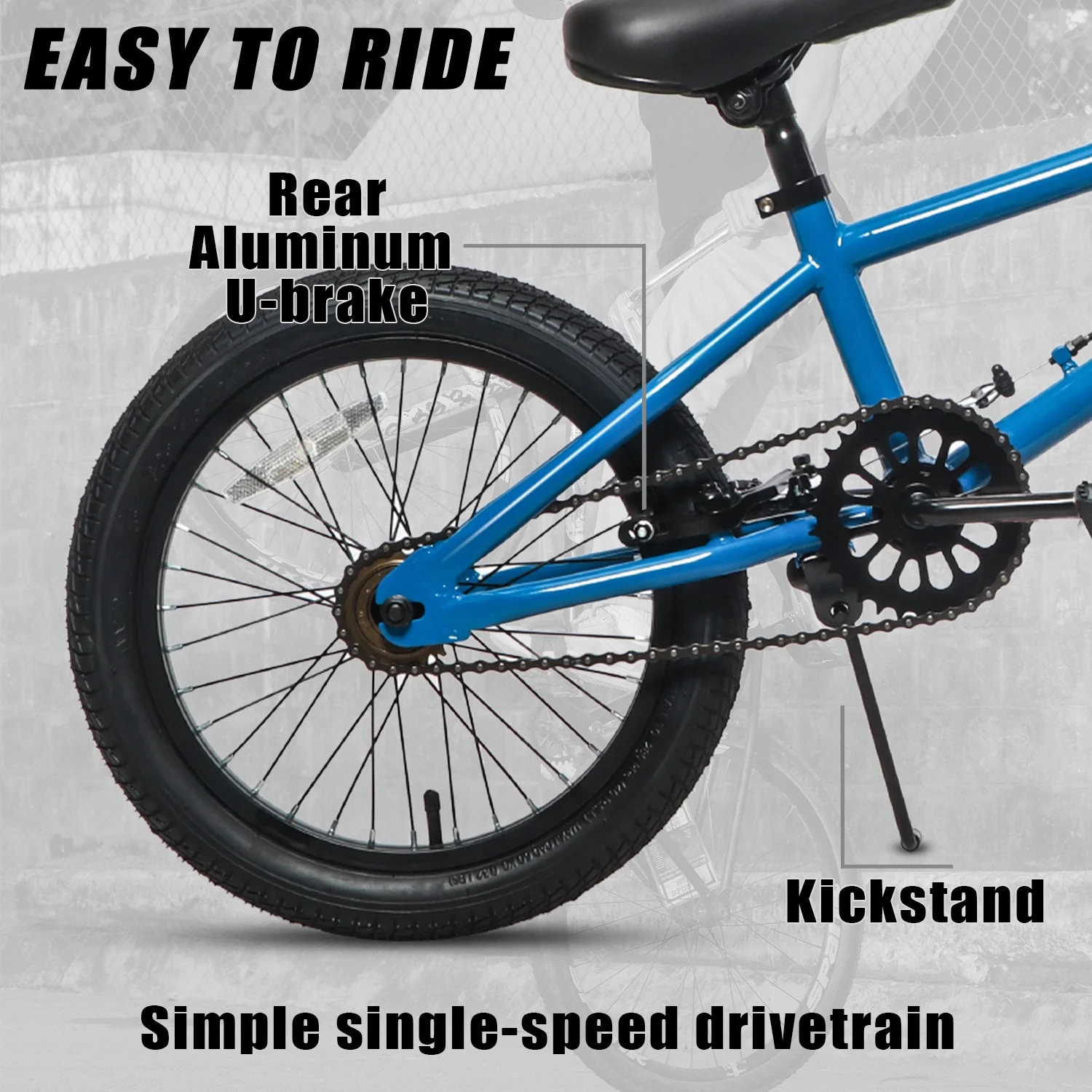 cubsala 20 in Freestyle BMX Kids Bike for Age 6-14 Years Old Boys Girls , Black & Green