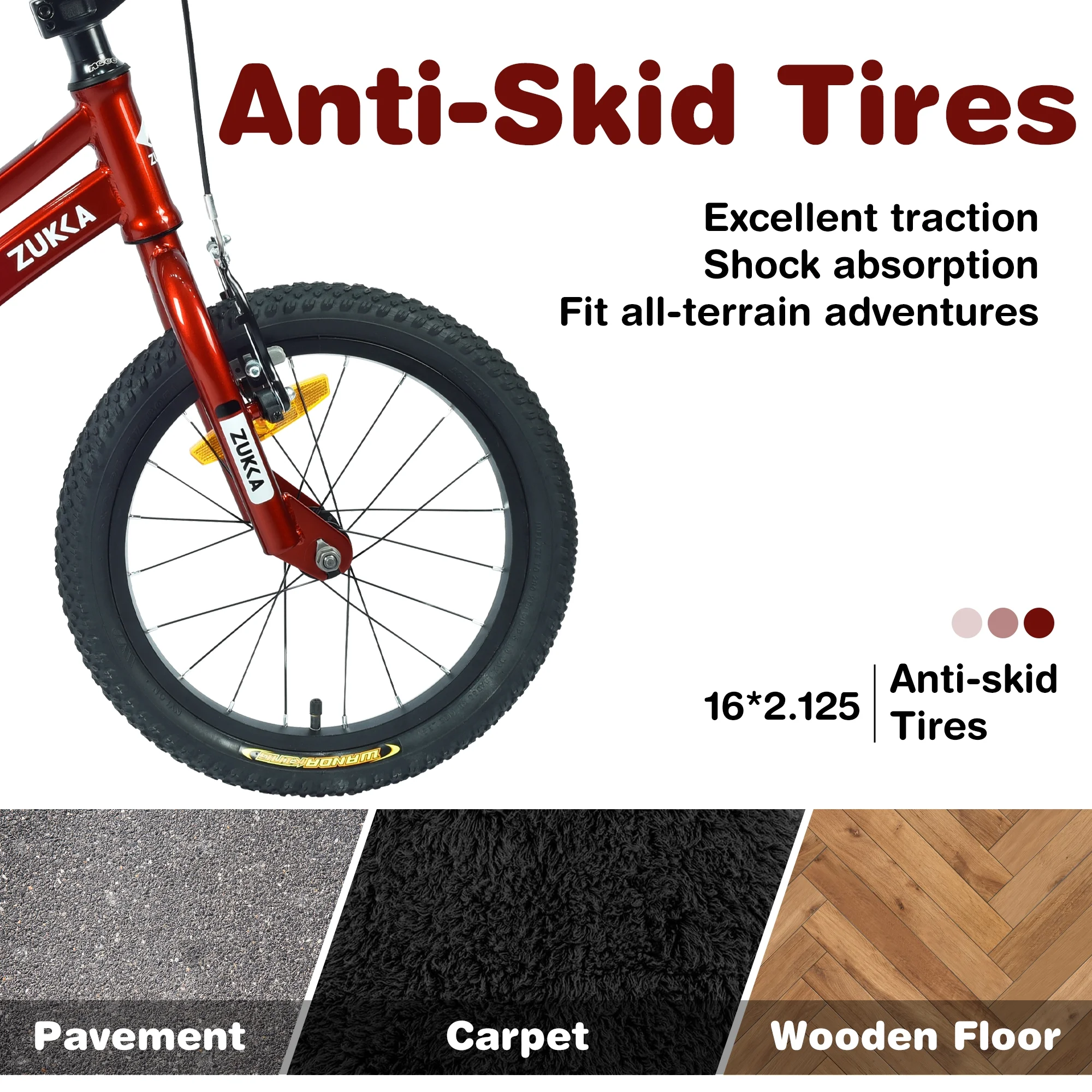 16 Inch Kids Bike for Boys Age 4-7 Years, Kids' Bicycles with Training Wheels and Steel Frame, 85% Assembled, Red