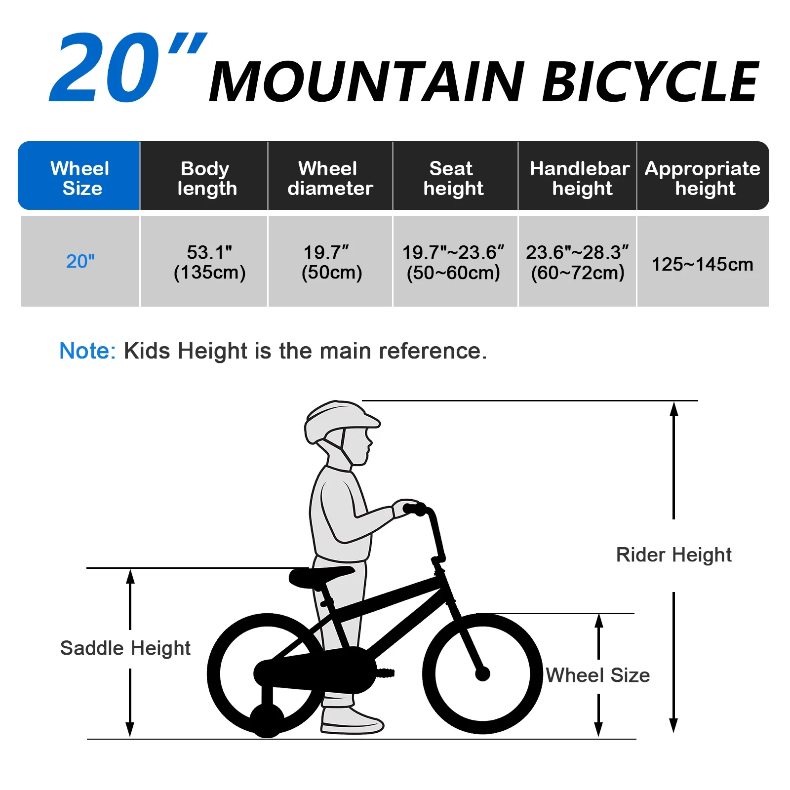 SPPTTY 20-24 inch Bike,6-Speed Mountain Bike for Men Women Boys Girls,Comfort Saddle,Blue