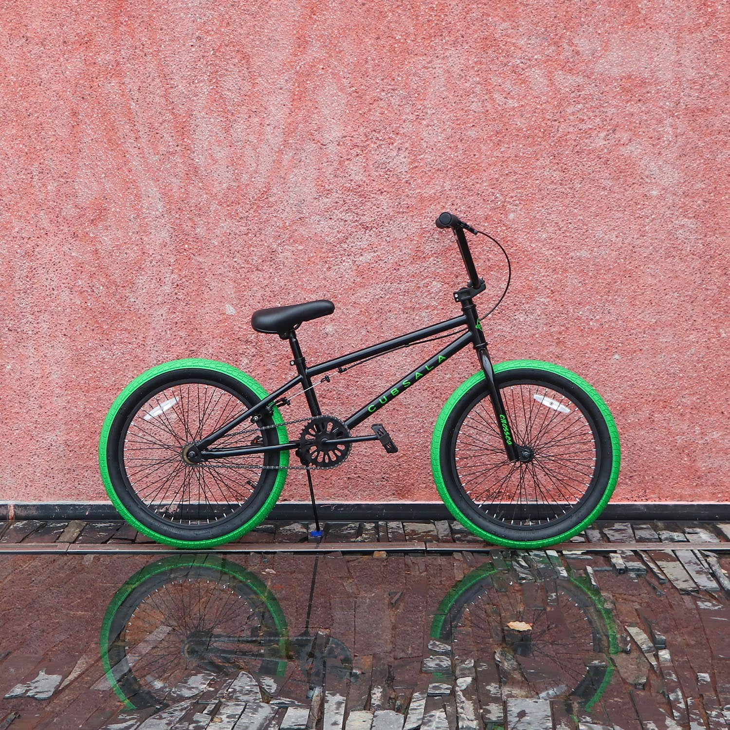 cubsala 20 in Freestyle BMX Kids Bike for Age 6-14 Years Old Boys Girls , Black & Green