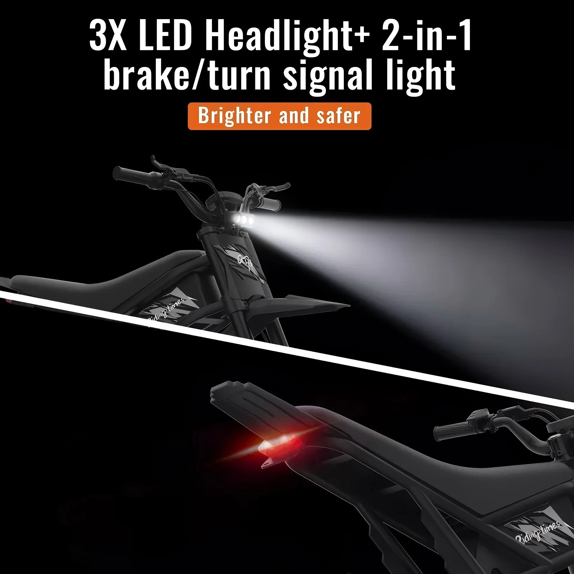 Ridingtimes GT73 Electric Motorbike  2400W 48V 18.2AH*2 Electric BIKE with 25