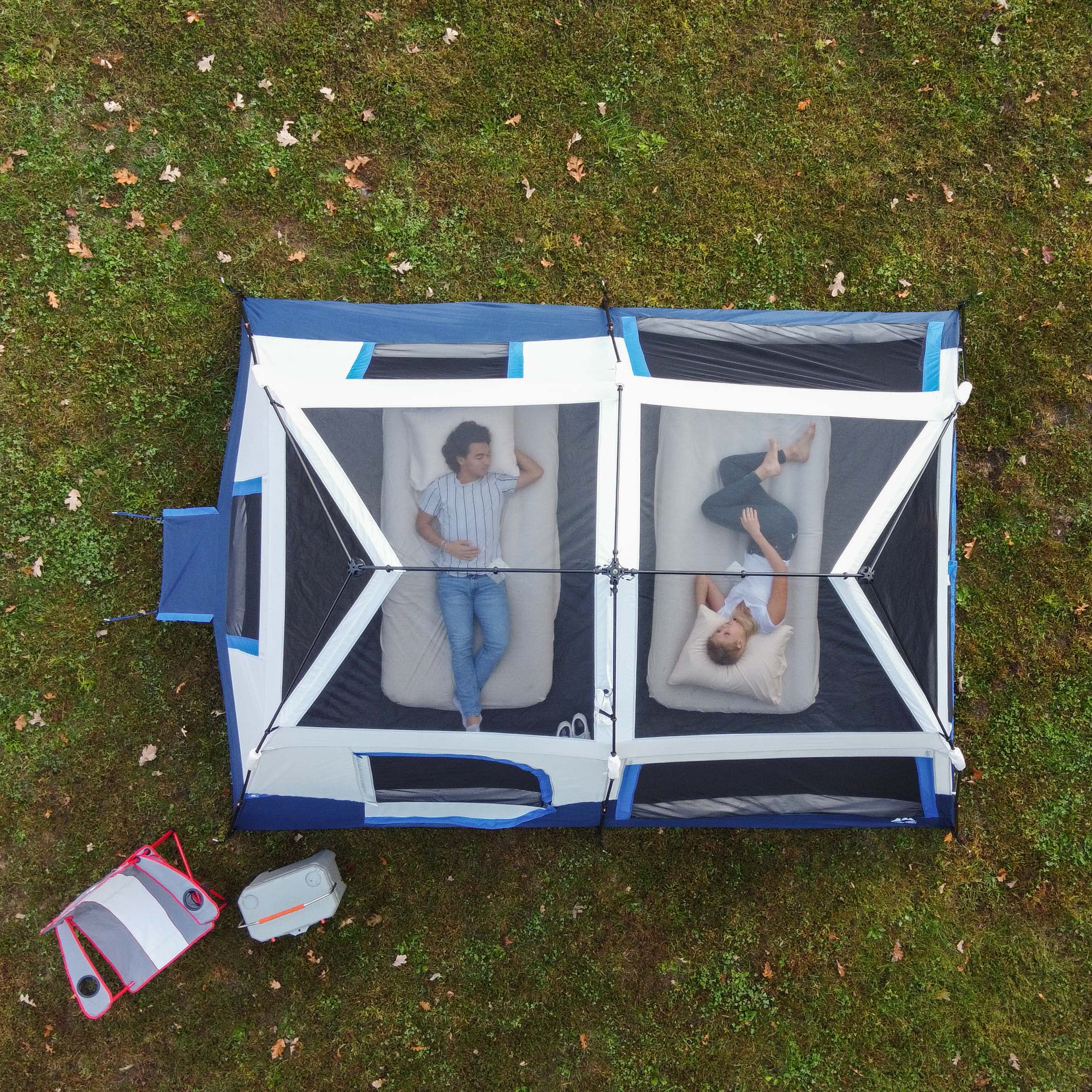 10-Person 14' x 10' Lighted Instant Cabin Tent, 40 lbs