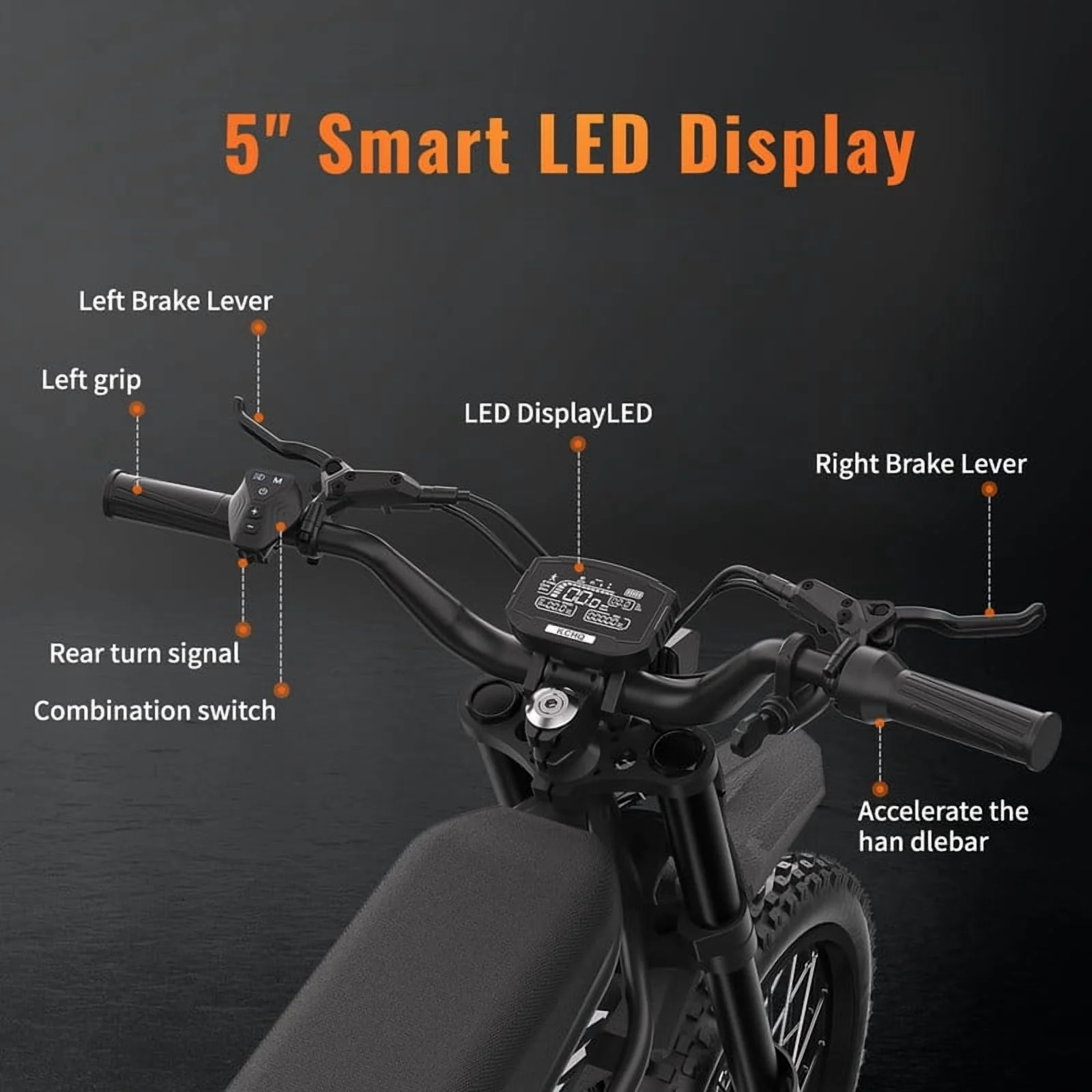 Riding'times GT73 Electric Dirt Bike for Adults, 37MPH 48V36.4AH 2400W 1747Wh Dual Battery Ebike, 85+ Miles Range,25