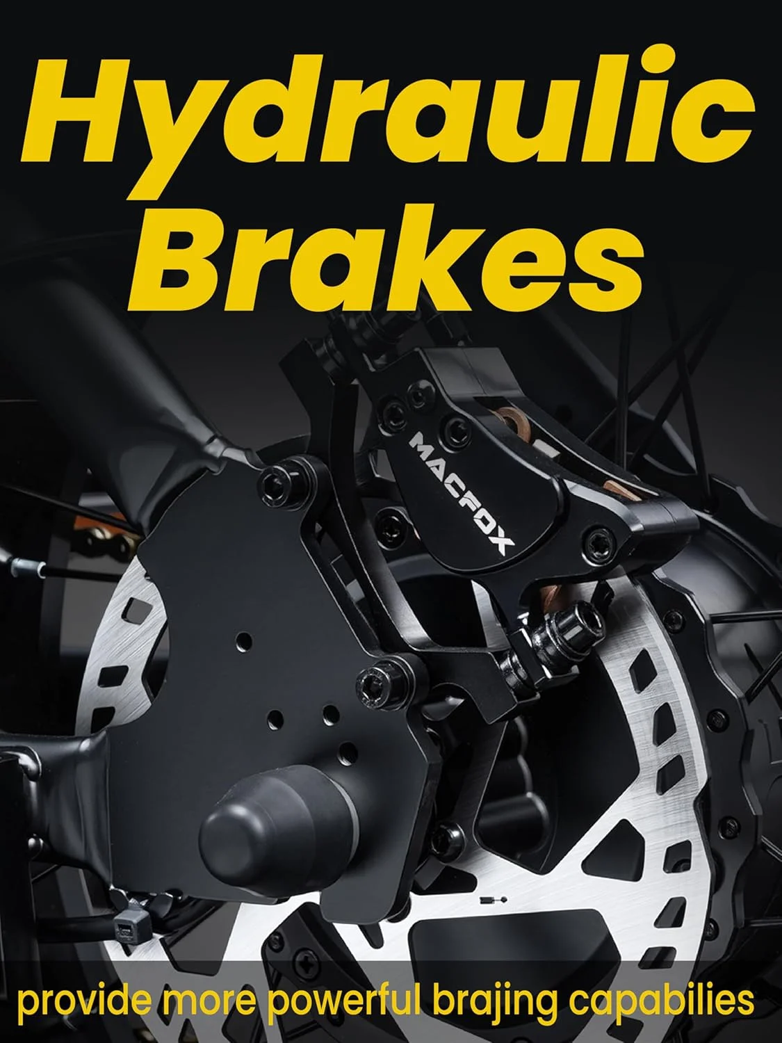 MACFOX X7 Adult Electric Bike, 750W E-Bike, 25 MPH, 48V 13Ah removable battery, 35-mile range, hydraulic brakes, upgraded 20x5.0 wide rear tire.