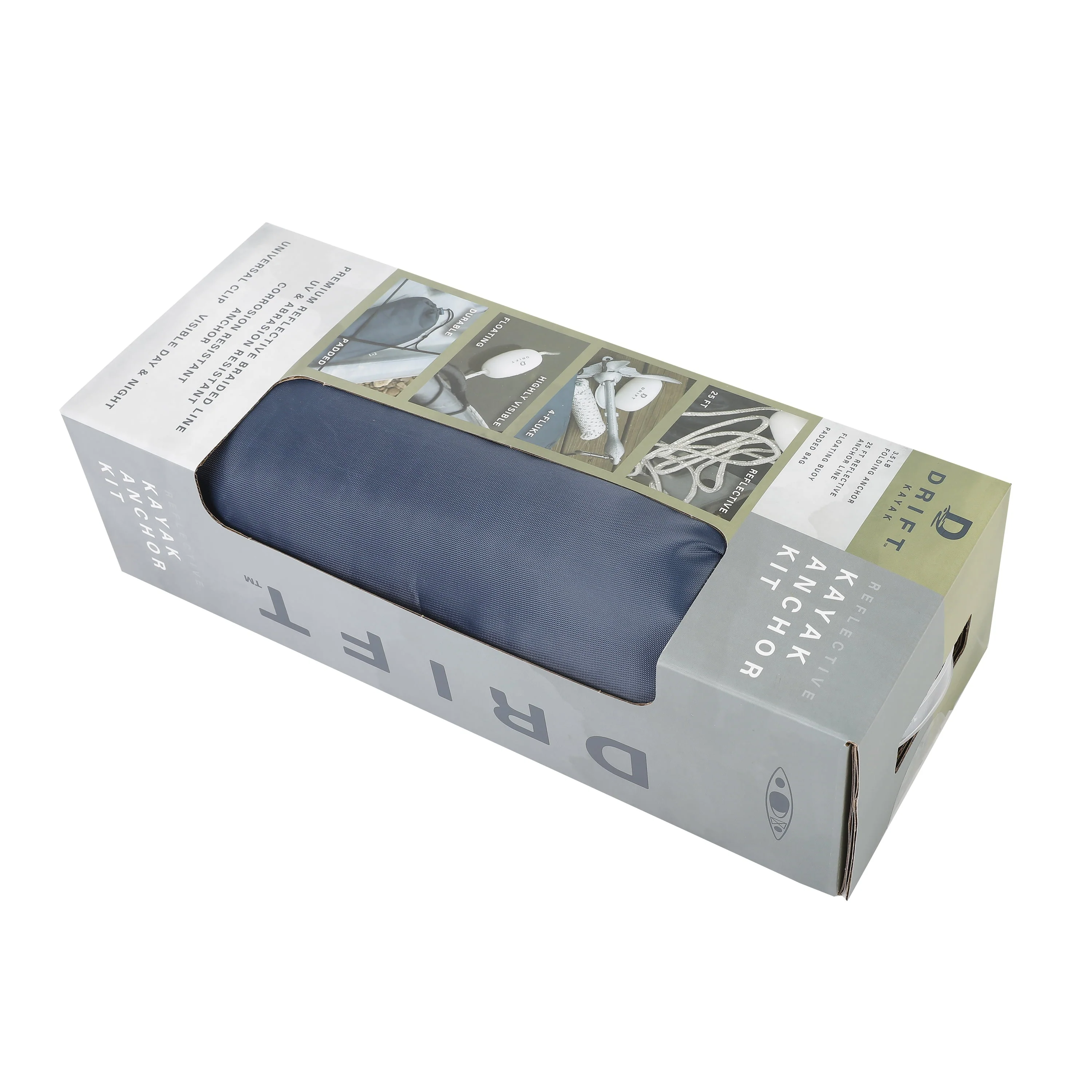 DRIFT 3.5LBS Kayak Anchor Kit with Buoy and Carry Bag