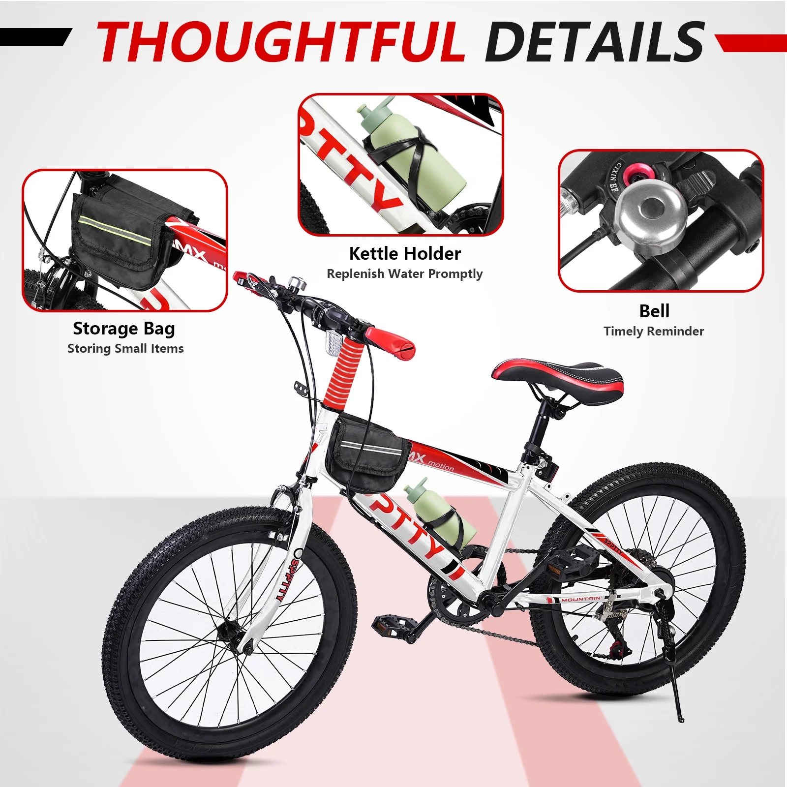 SPPTTY 20-24 inch Bike,6-Speed Mountain Bike for Men Women Boys Girls,Comfort Saddle,Blue