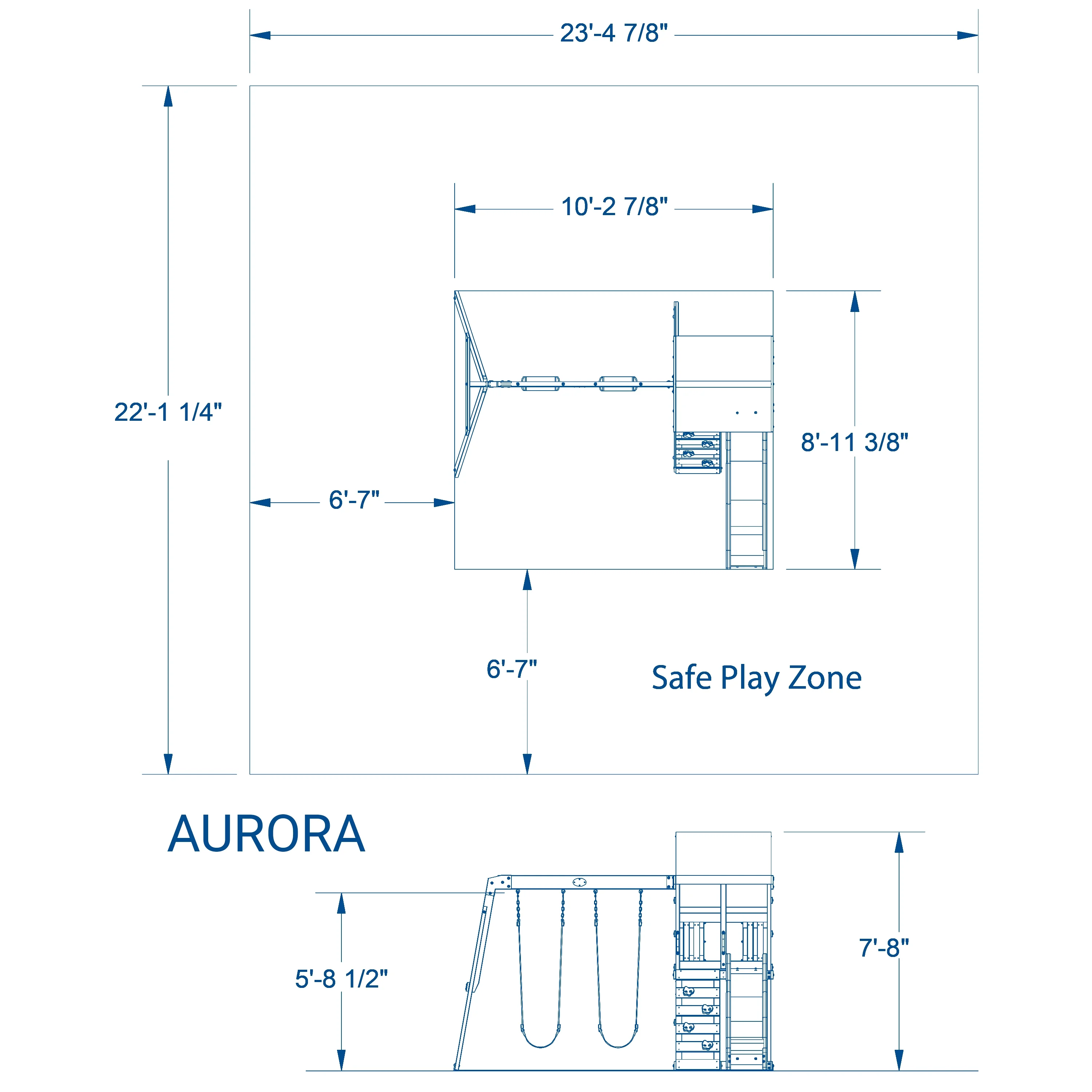 Backyard Discovery Aurora Wooden Cedar Swing Set
