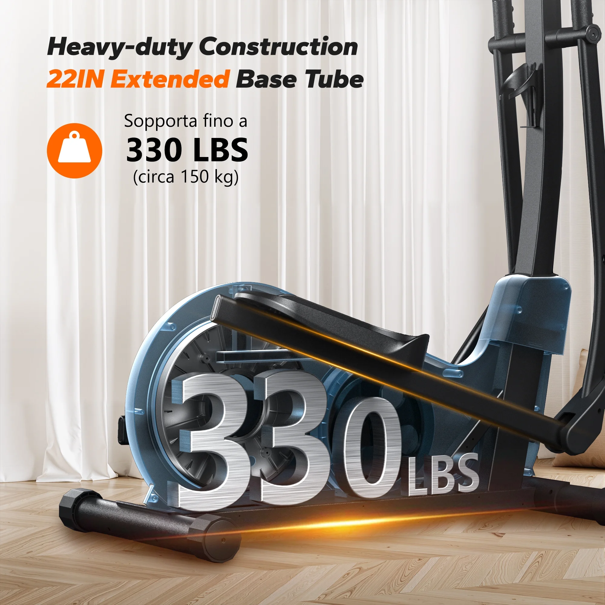 MERACH Elliptical Exercise Machine, 16 Levels Magnetic Drive, Quiet Home Cardio Fitness Equipment with 16.5