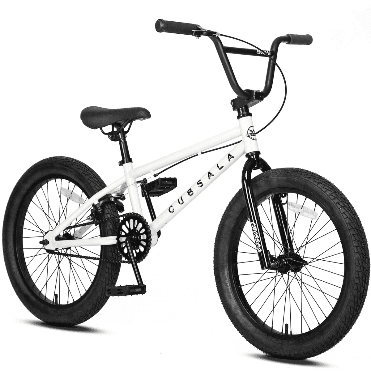 cubsala 20 in Freestyle BMX Kids Bike for Age 6-14 Years Old Boys Girls , Black & Green