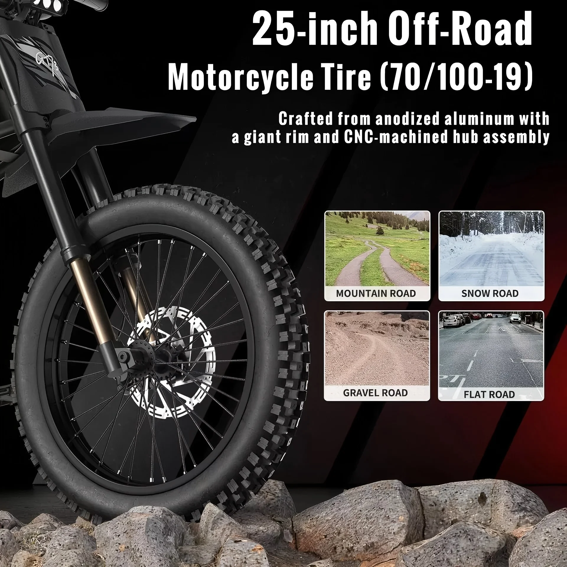 Ridingtimes GT73 Electric Motorbike  2400W 48V 18.2AH*2 Electric BIKE with 25