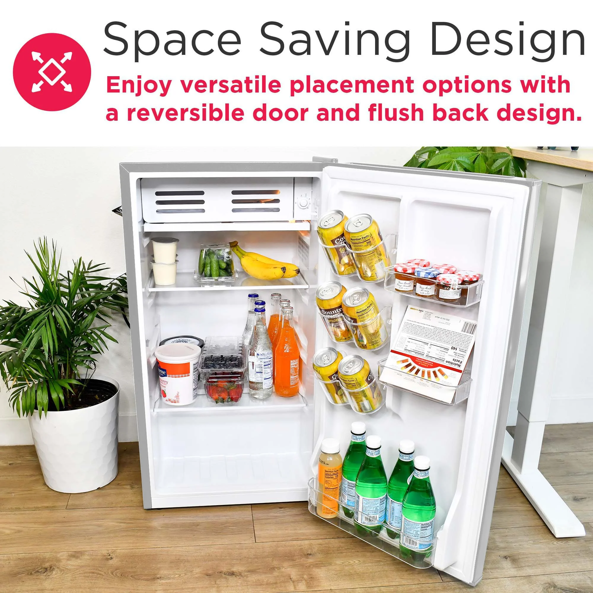 Frigidaire EFR376-C-PINK 3.2-Cu.-Ft. 65-Watt Retro Bar Fridge with Side Bottle Opener (Pink)