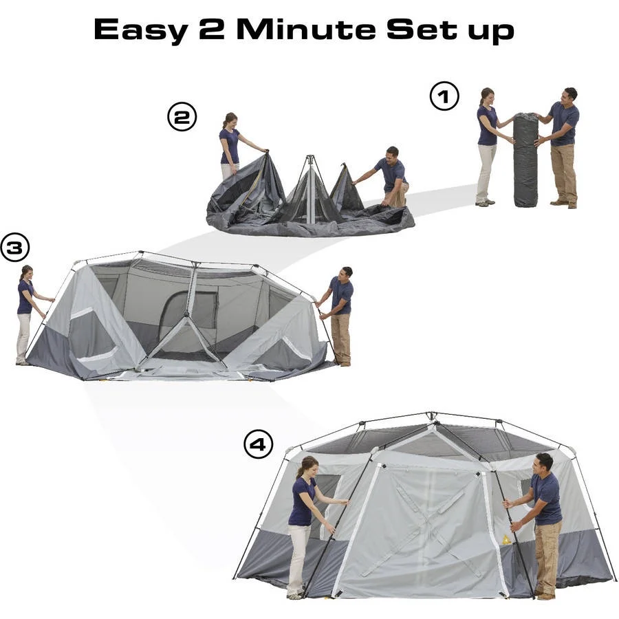 Ozark Trail WMT-171582 17 x 15 11-Person Instant Hexagon Cabin Tent