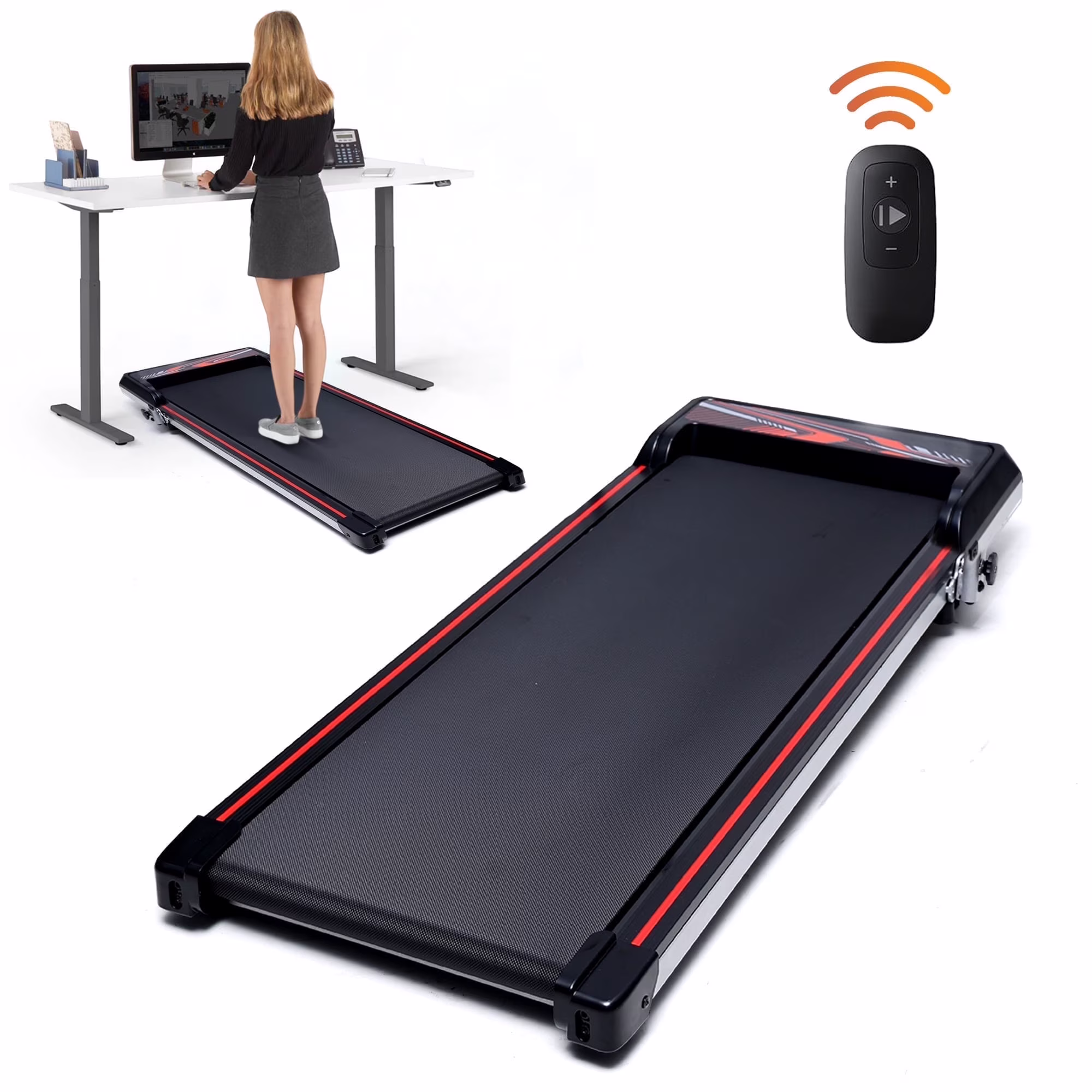 Cardio Flex Folding Treadmill Running Machine Dual Display Screen, 220 lbs. Capacity
