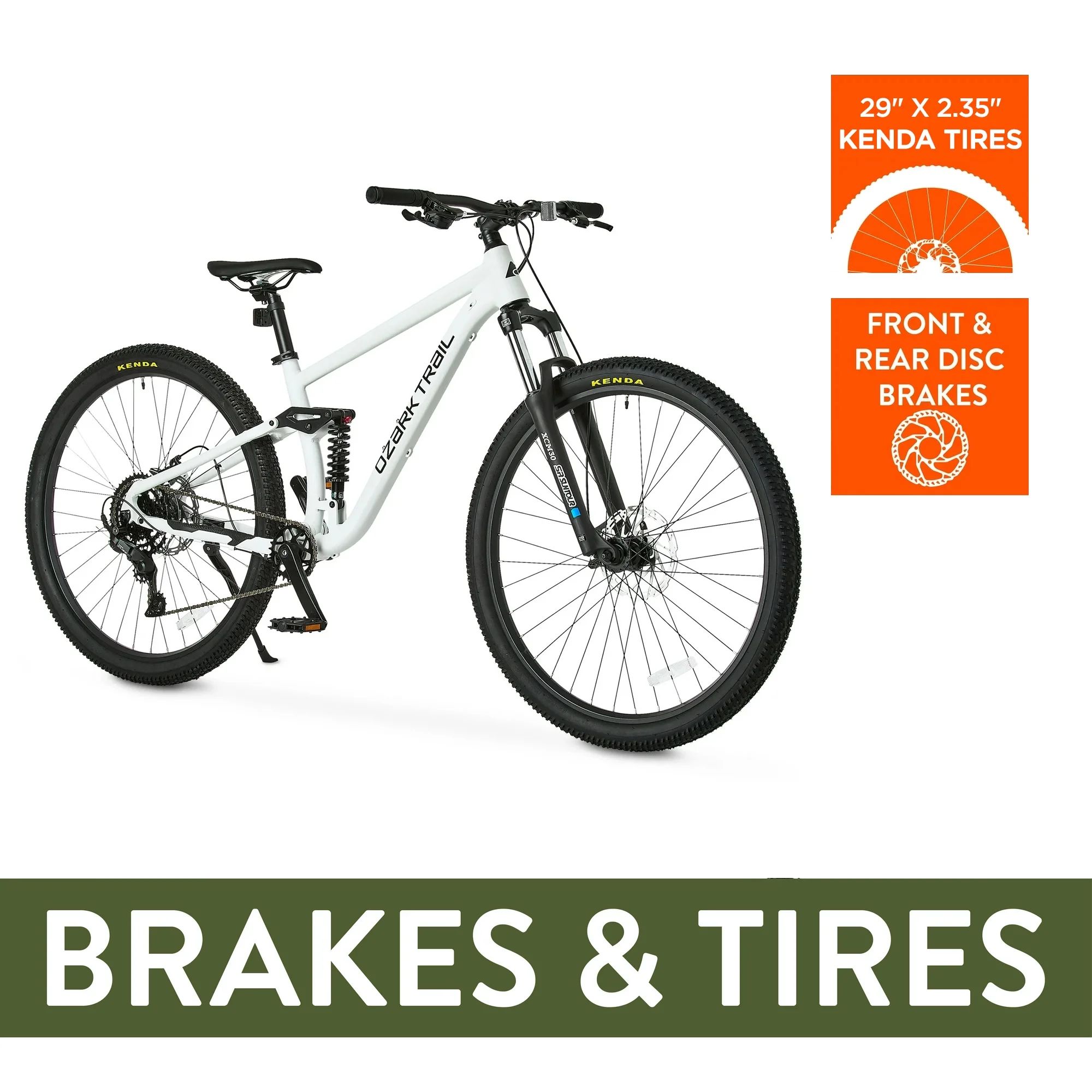 Ozark Trail FS.2 Slalom Full Suspension Mountain Bike, 29