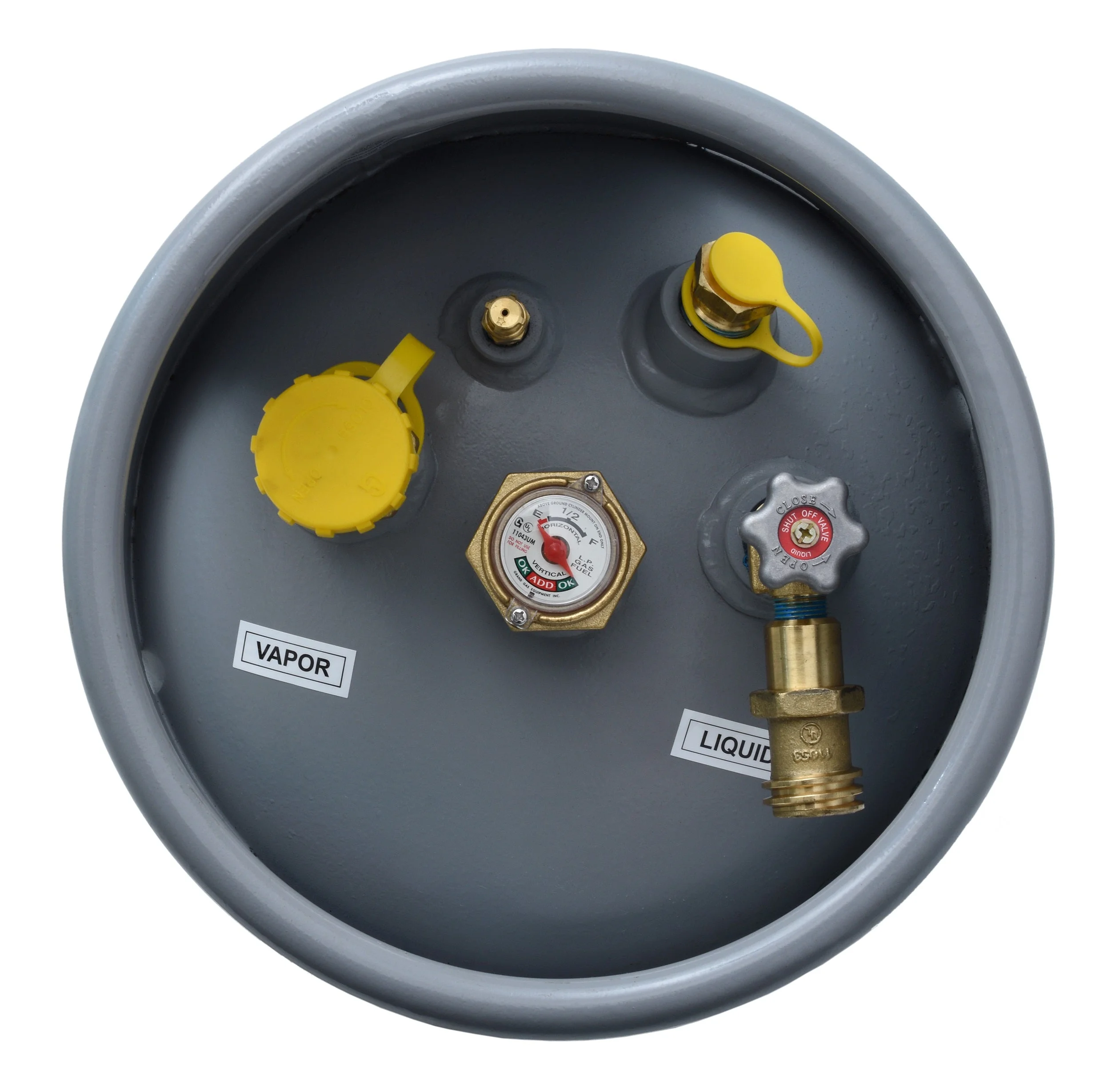 Flame King Empty Steel Forklift Propane Tank with Built-in Gauge, Rugged-Designed, 43.5 lbs