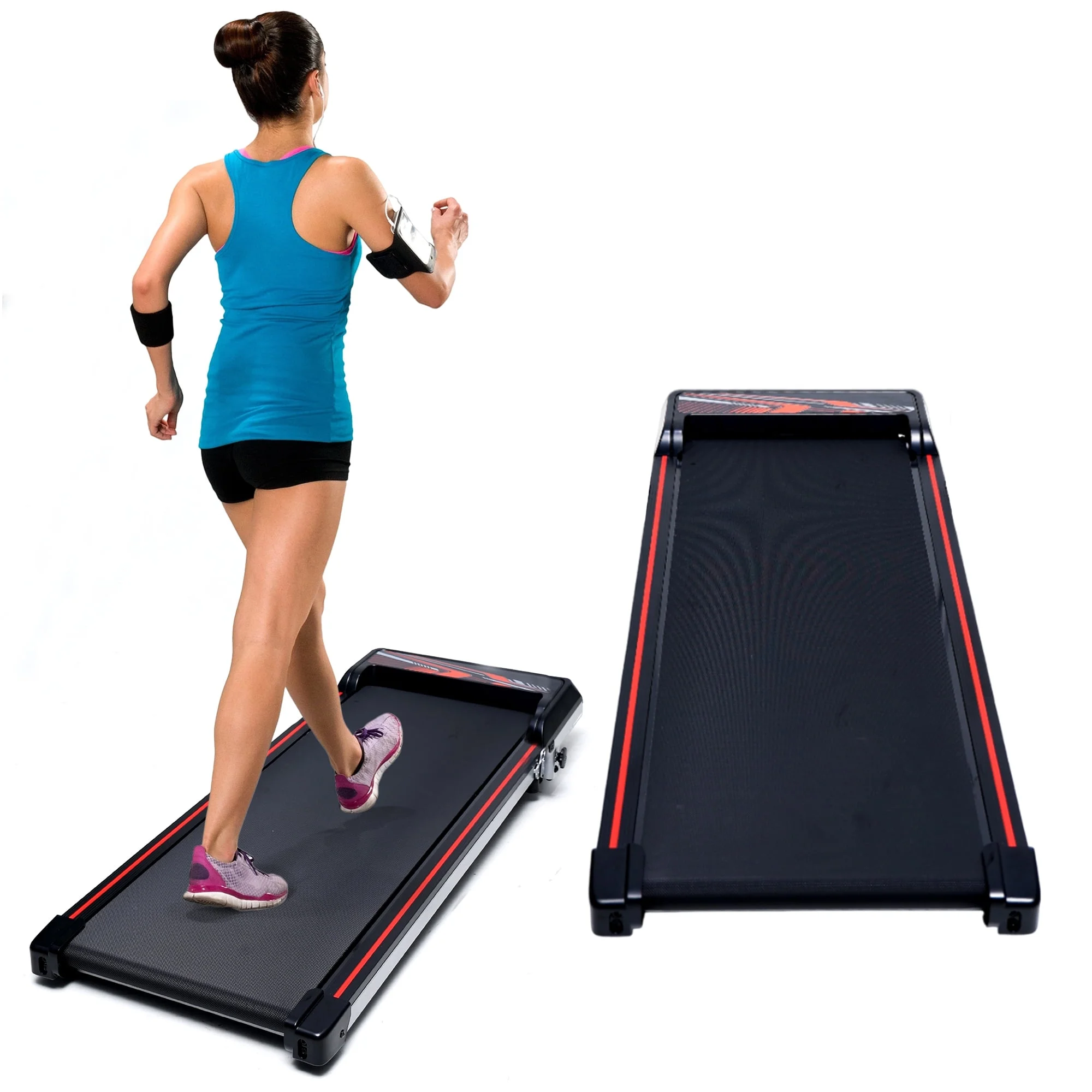Cardio Flex Folding Treadmill Running Machine Dual Display Screen, 220 lbs. Capacity