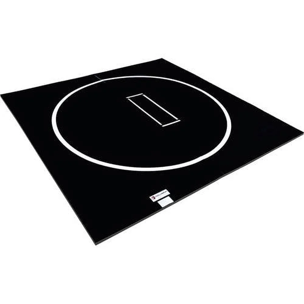Dollamur 10'x10' Wrestling Mat, Black, Gymnastics, with Circles