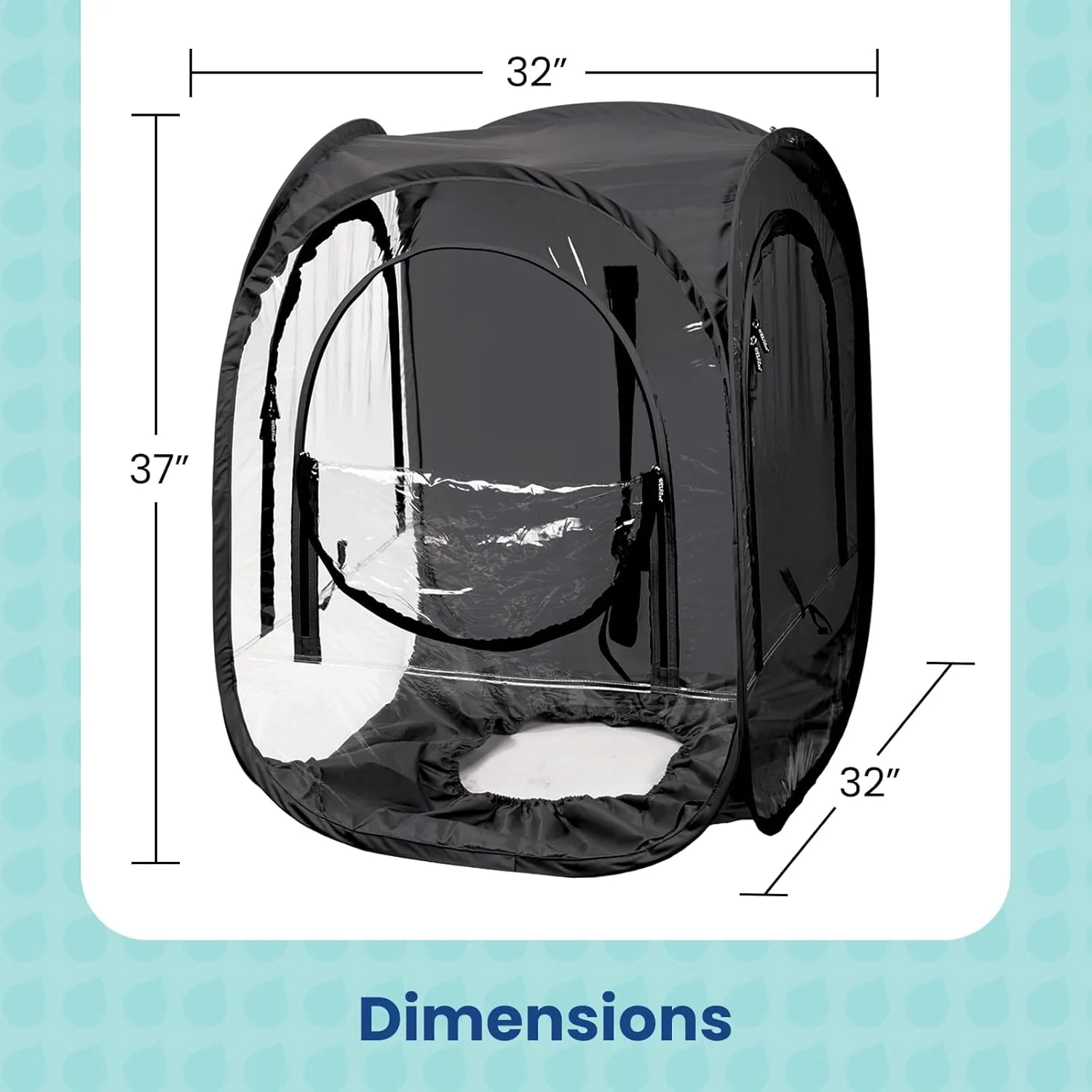 ®   WeatherPod ®   ChairPod ®   - 1 Person Wearable Pod for Wheelchairs, Folding Chairs, Camping Chairs, Offers Protection from The Wind, Rain, and Cold - Chair Tent for Sports