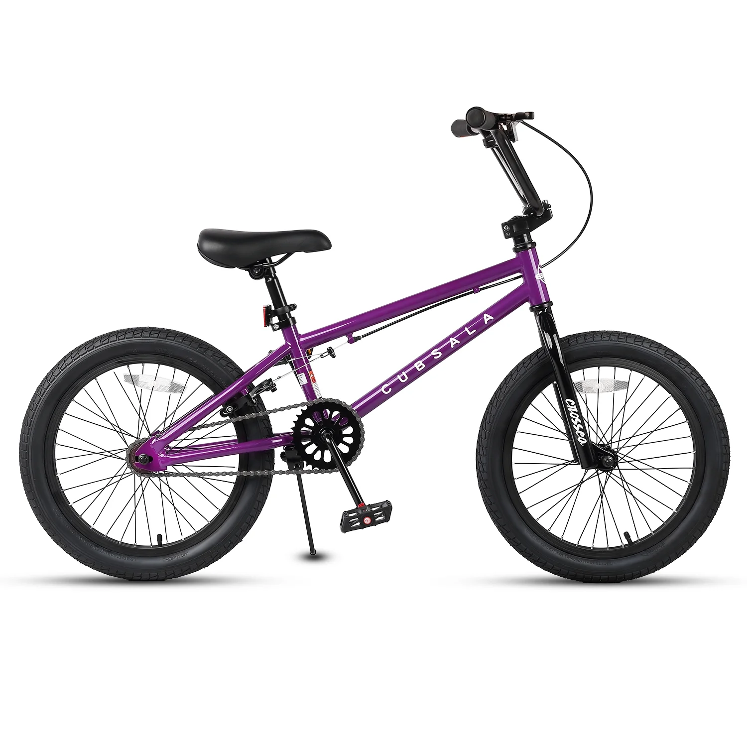 cubsala 20 in Freestyle BMX Kids Bike for Age 6-14 Years Old Boys Girls , Black & Green