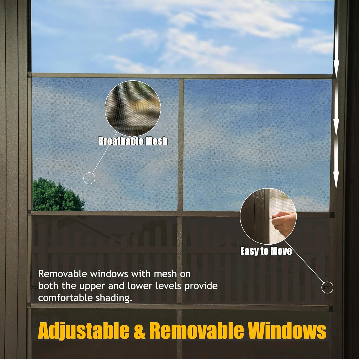 Domi Outdoor Living 10' x 12' Hardtop Lean-to Gazebo, Wall-Mounted with Galvanized Steel Roof Wall Pergola with Aluminum Frame, Curtains and Netting, for Patio, Deck, Garden, Backyard