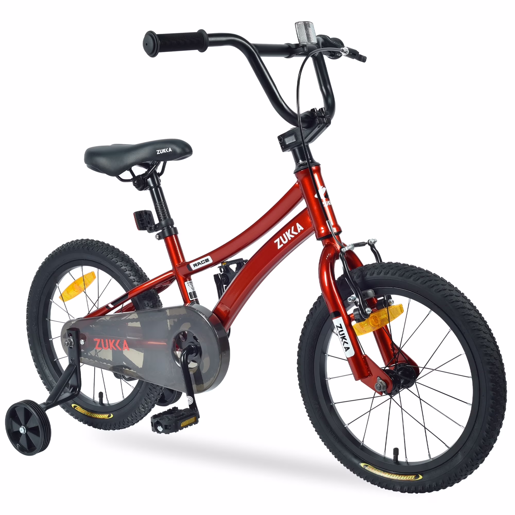 16 Inch Kids Bike for Boys Age 4-7 Years, Kids' Bicycles with Training Wheels and Steel Frame, 85% Assembled, Red