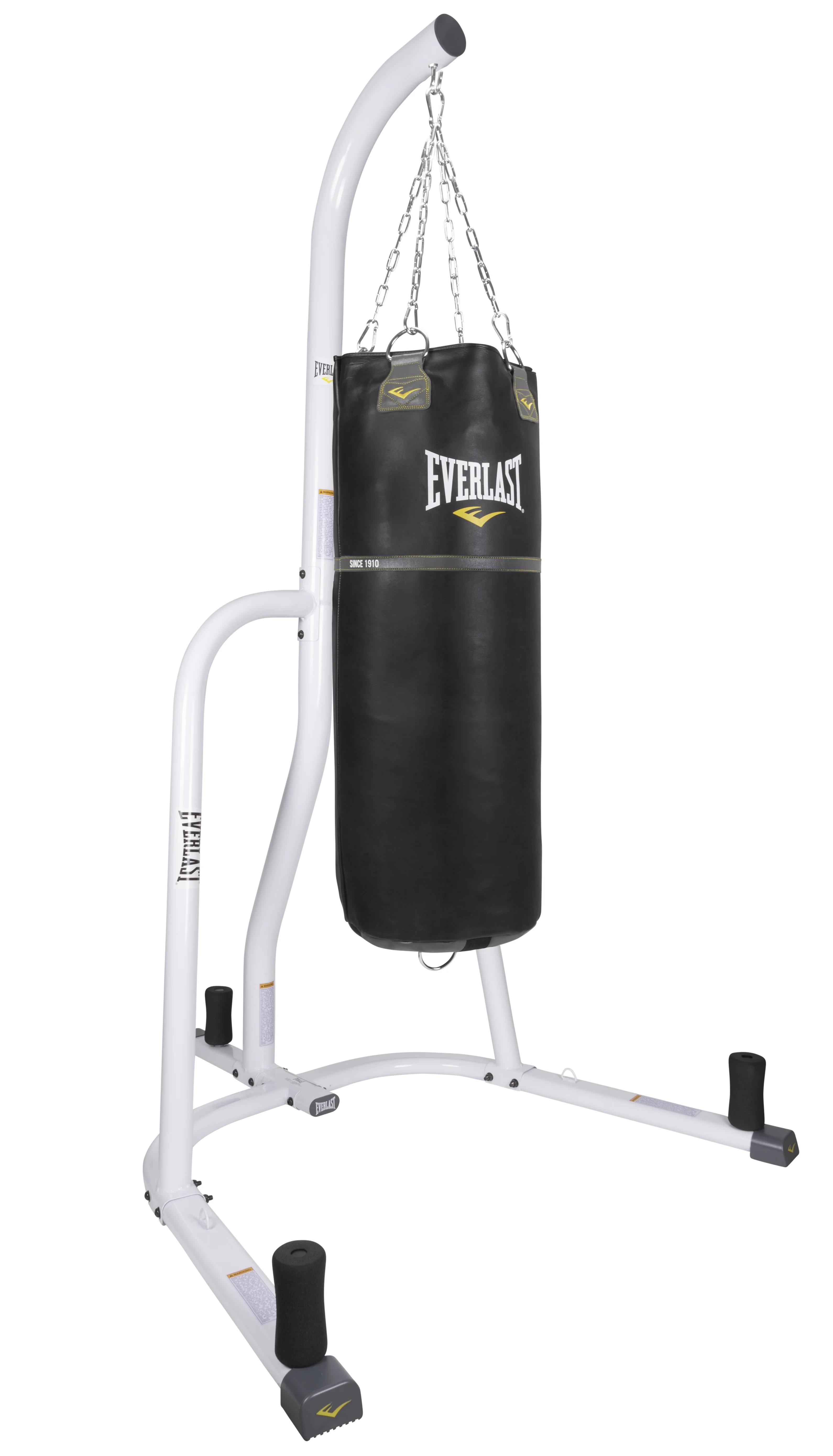 Everlast Single Station Heavy-Duty Punching Bag Stand, Powder-Coated Steel, 100 lb Capacity, Black