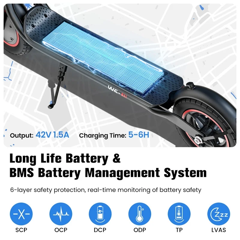 iScooter Electric Scooter Adult, 350W Motor, 21 Miles Long Range, 19 mph & 8.5