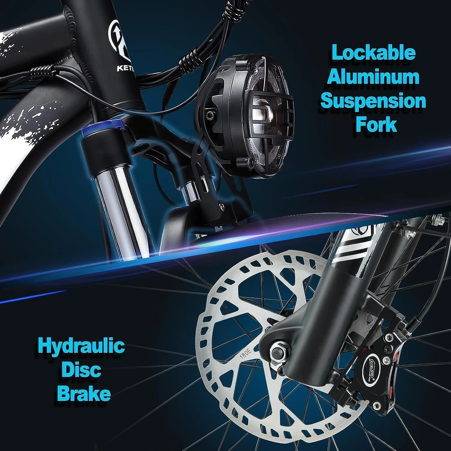 KETELES Electric Bike for Adults, Peak 4000W Dual Motor Ebike，26