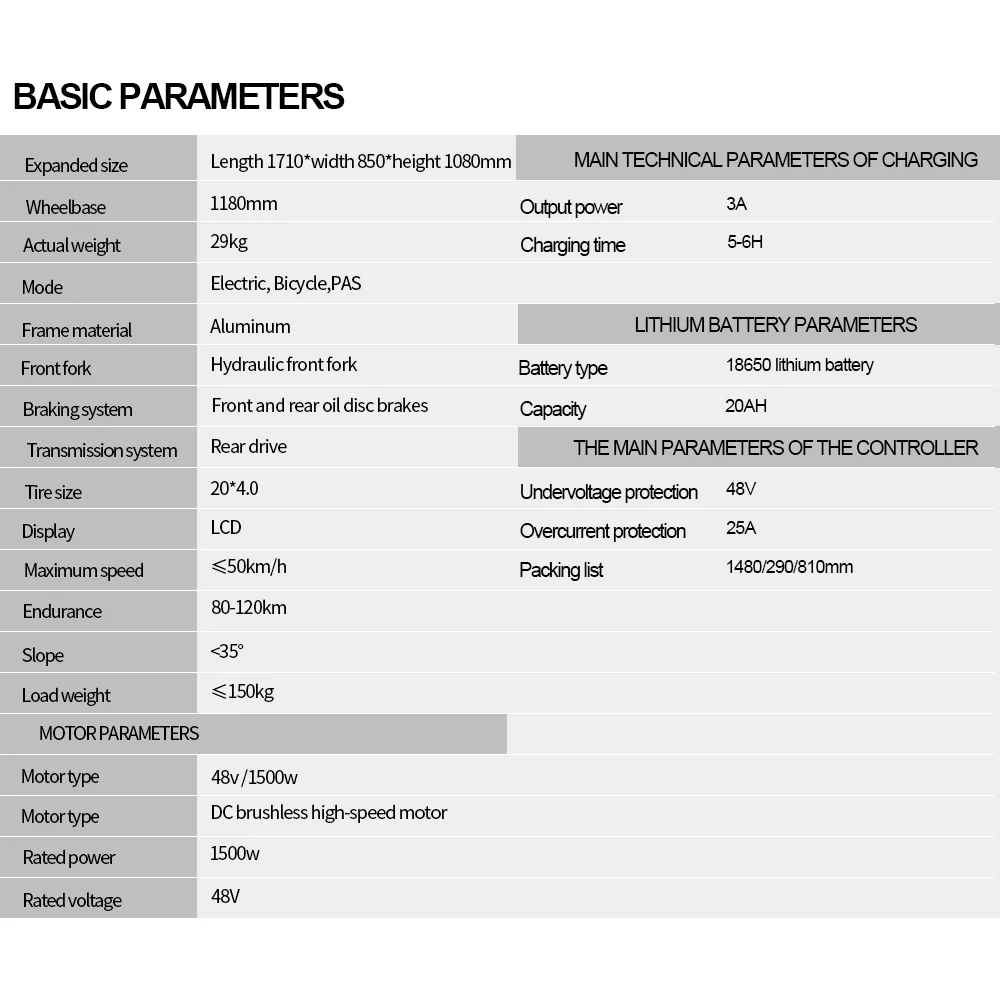 1500W MTB Electric Bicycle 48V 20Ah Removable Battery E-Bike，Electric Bike for Adults 20