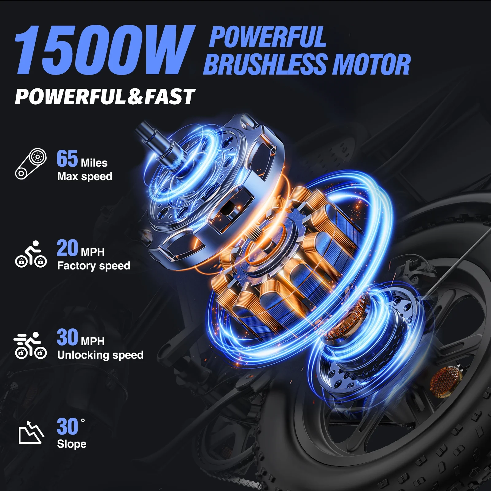 1500W MTB Electric Bicycle 48V 20Ah Removable Battery E-Bike，Electric Bike for Adults 20