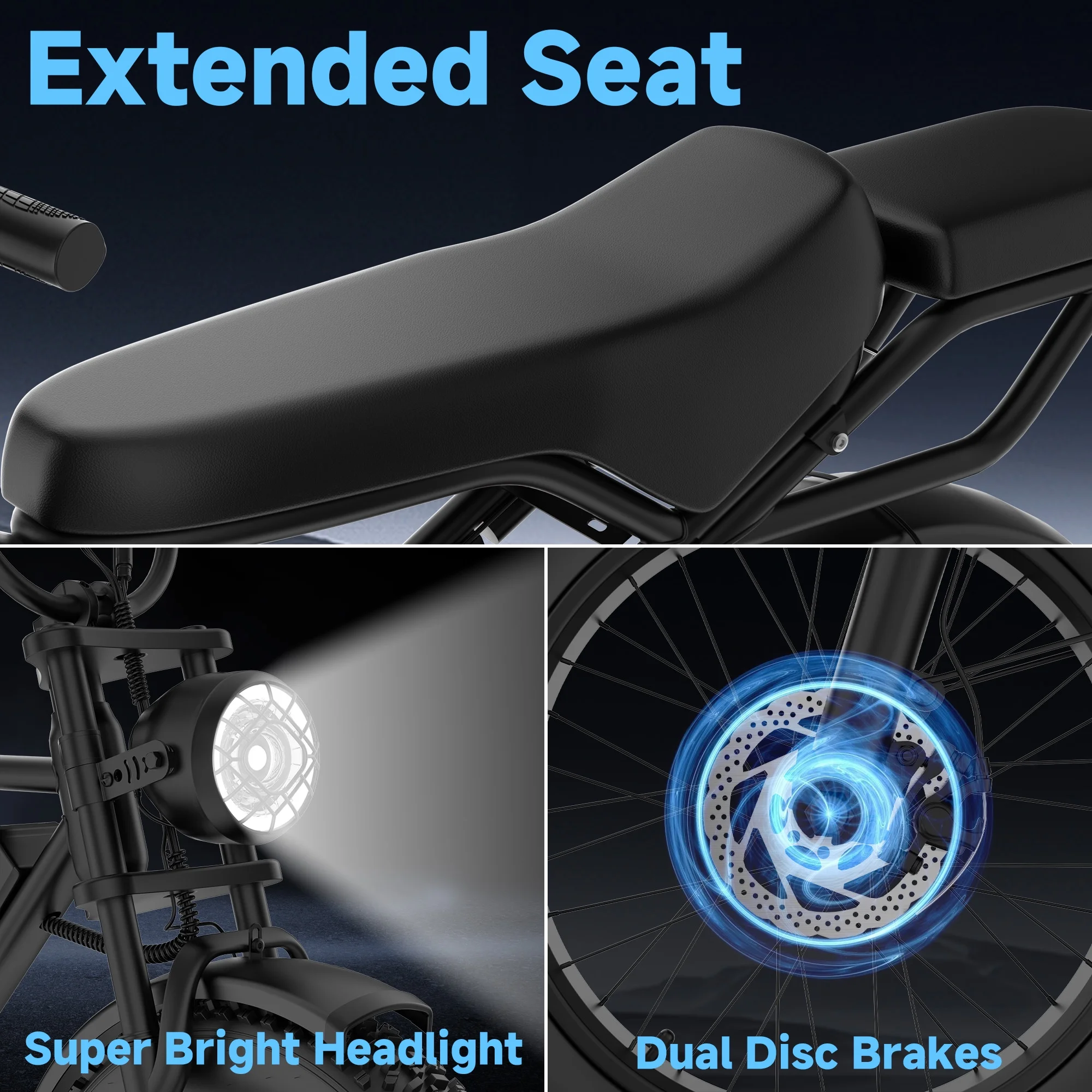 AOVOPRO AP20 Electric Bike for Adults 20 X 4.0 Fat Tire, 750W Off-Road E Bike, E-Mountain Bike 48V 15.6AH UL2849