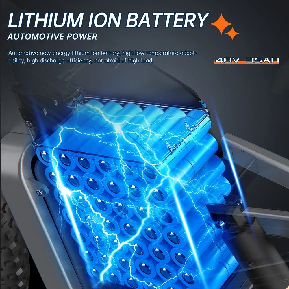 EKXBIKE X20 2000W 48V 35Ah Removable Battery Mountain Bike，MTB Electric Bike for Adults 20