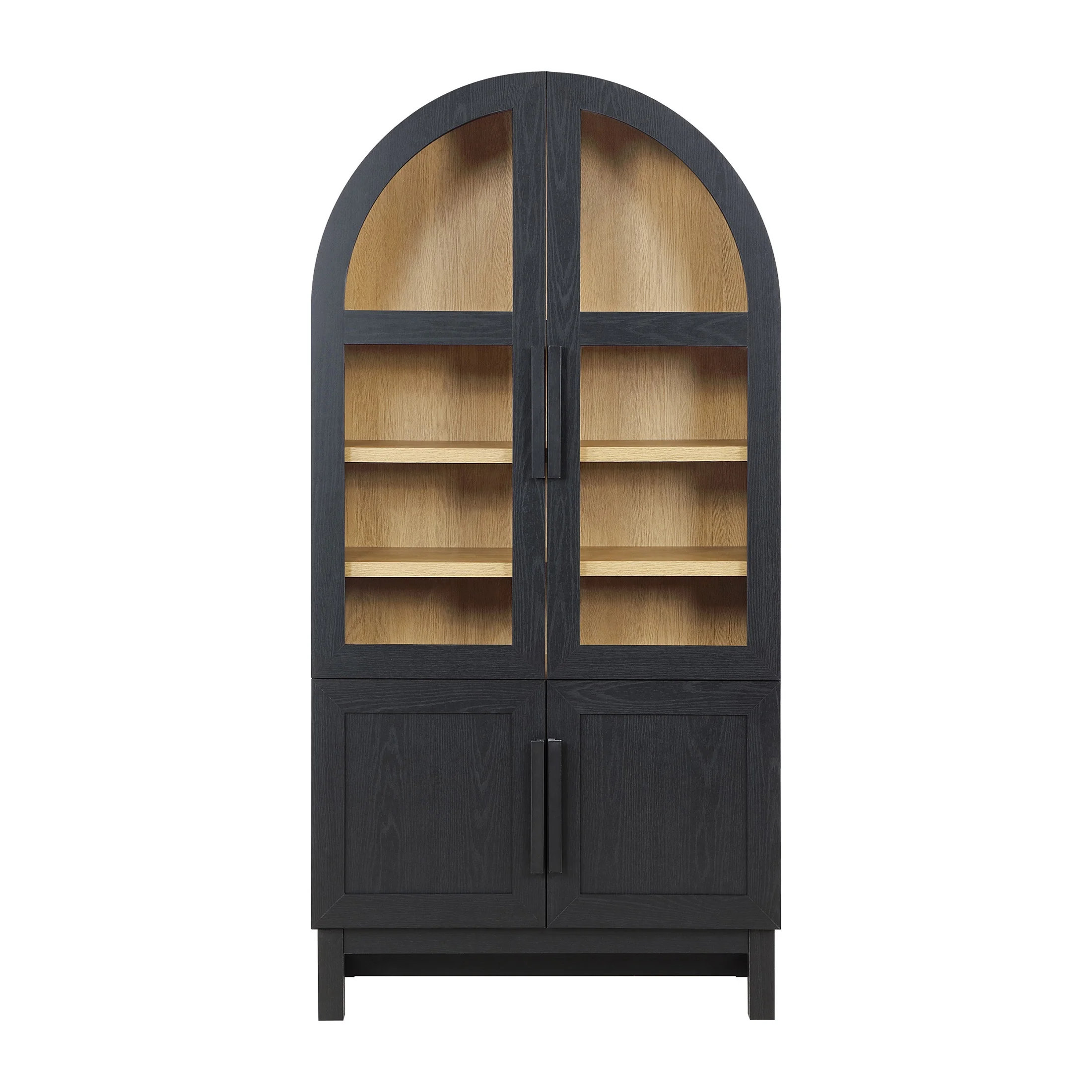 Better Homes & Gardens Juliet Kitchen Rounded Arch Cabinet, Rich Black