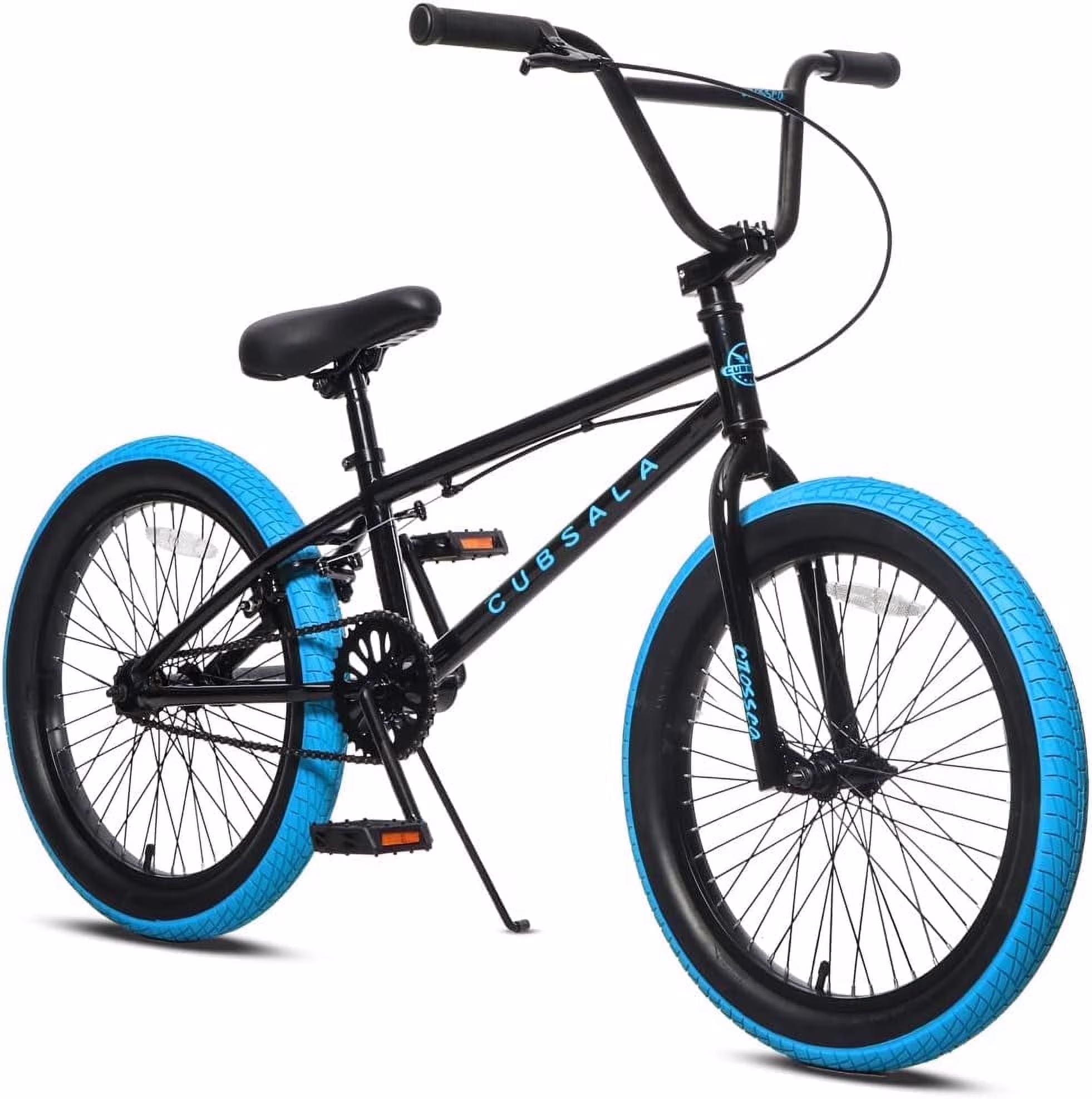 cubsala 20 in Freestyle BMX Kids Bike for Age 6-14 Years Old Boys Girls , Black & Green