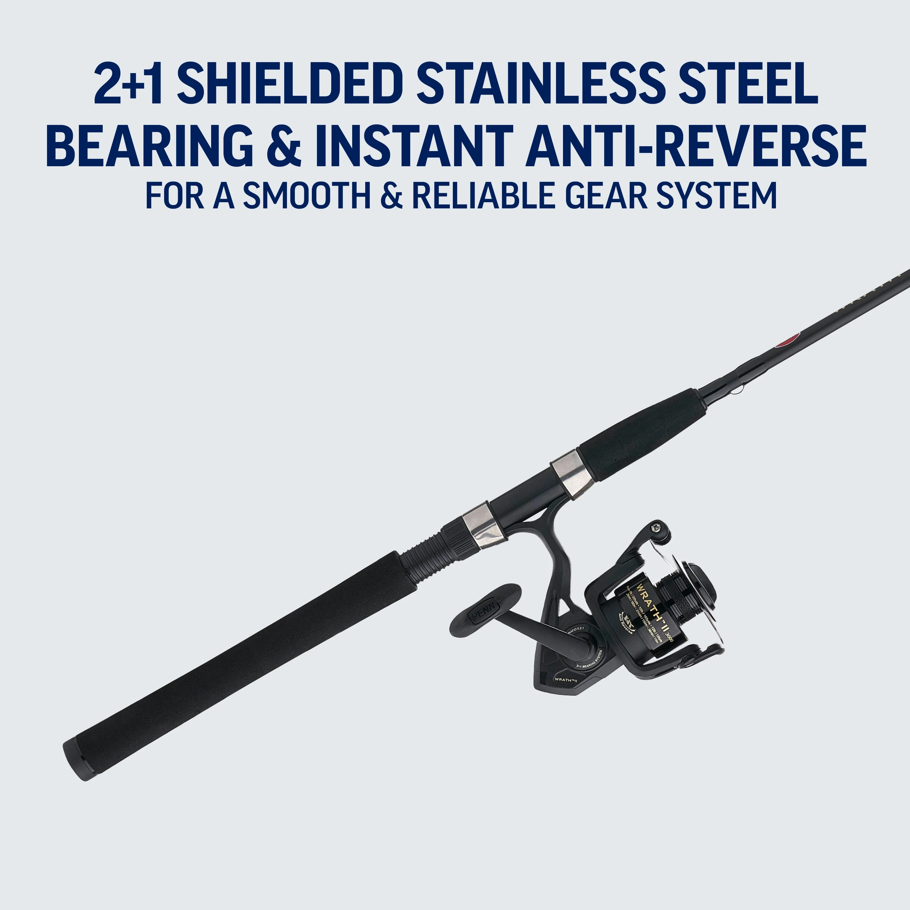 PENN Wrath® II Spinning Combo, 6'6