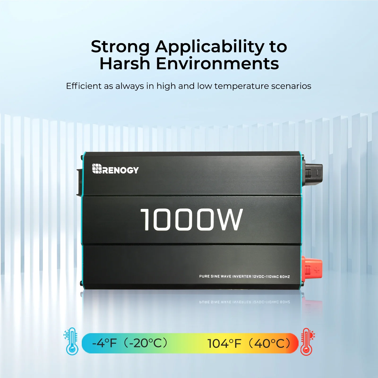 Renogy 2000W Pure Sine Wave Inverter, Power Inverter DC 12V to AC 120V, Built-in 5V/2.1A USB / Hardwire Port, Remote Controller